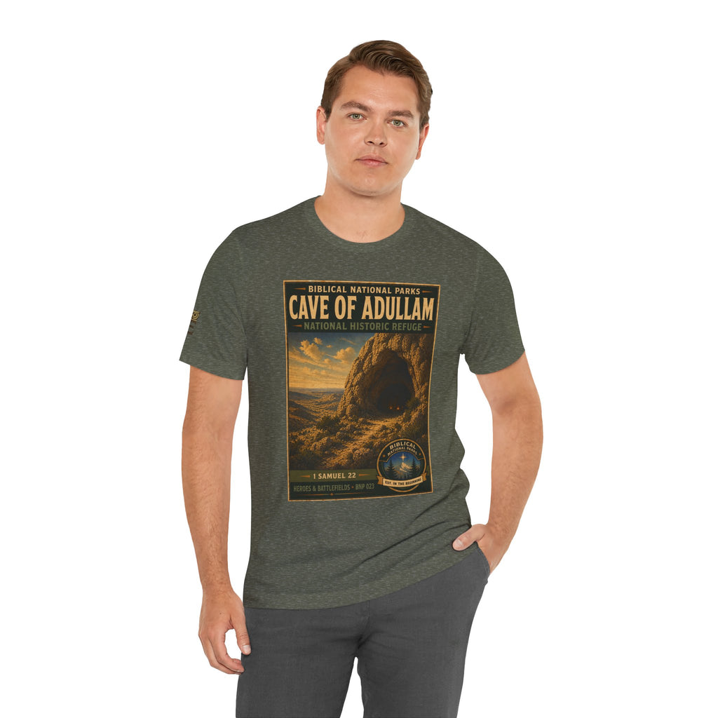 Biblical National Parks Collection IV- Heros & Battlefields #023/023 1 Samuel 22 | Vintage nature poster Tee | Biblical national parks graphic shirt