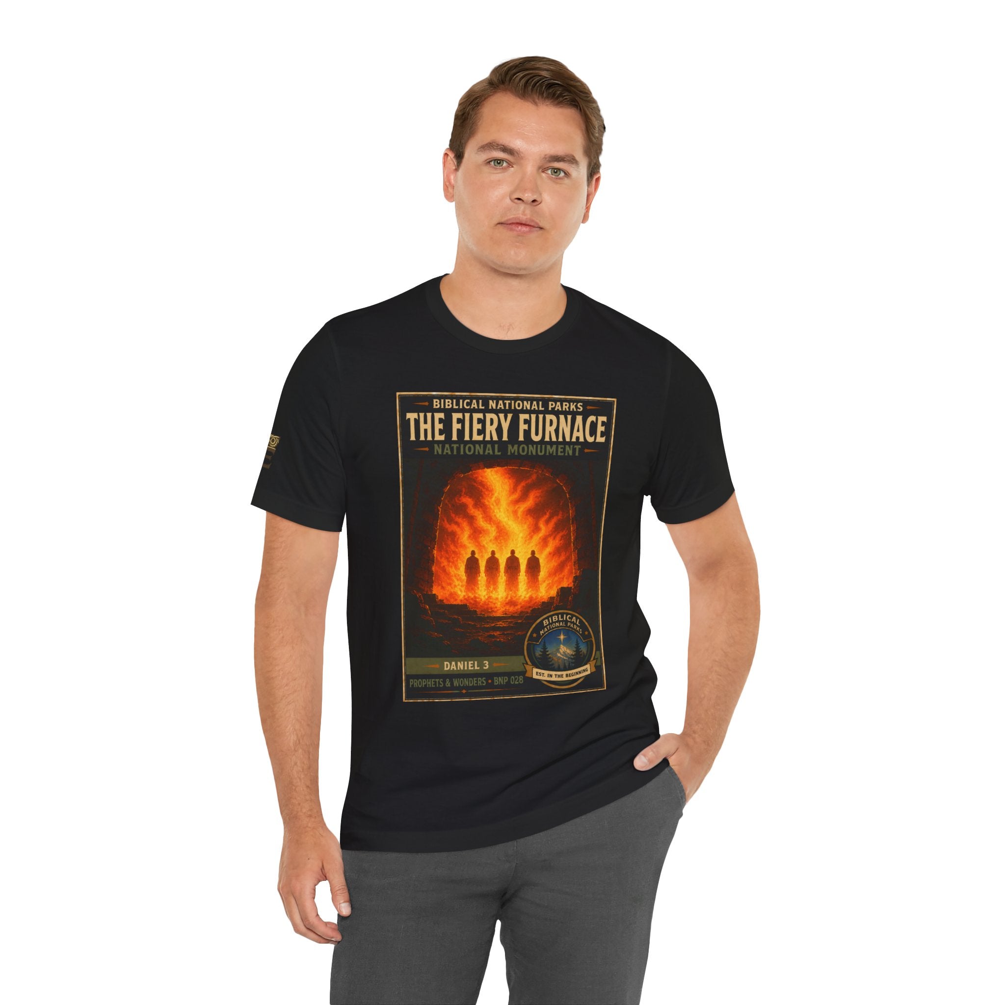 Biblical National Parks Collection V- Prophets & Wonders #028/030 Daniel 3 | Vintage nature poster Tee | Biblical national parks graphic shirt