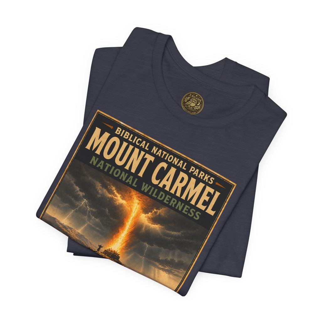 Biblical National Parks Collection V- Prophets & Wonders #025/030 1 Kings 18 | Vintage nature poster Tee | Biblical national parks graphic shirt