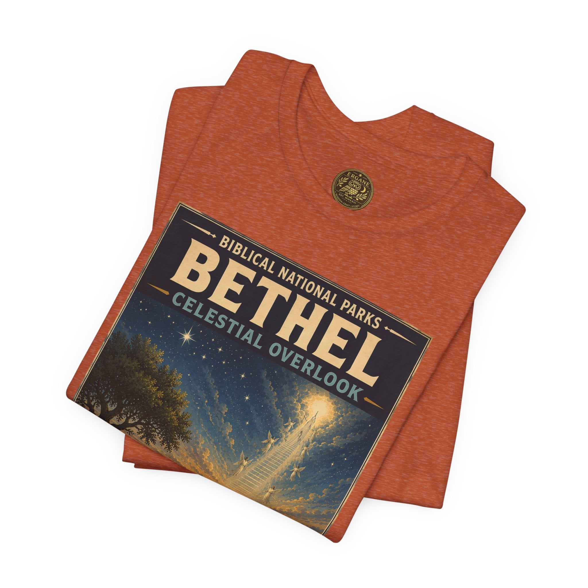 Biblical National Parks Collection I- In The Beginning #006/006 Genesis 28: 10-22 | Vintage nature poster Tee | Biblical national parks graphic shirt