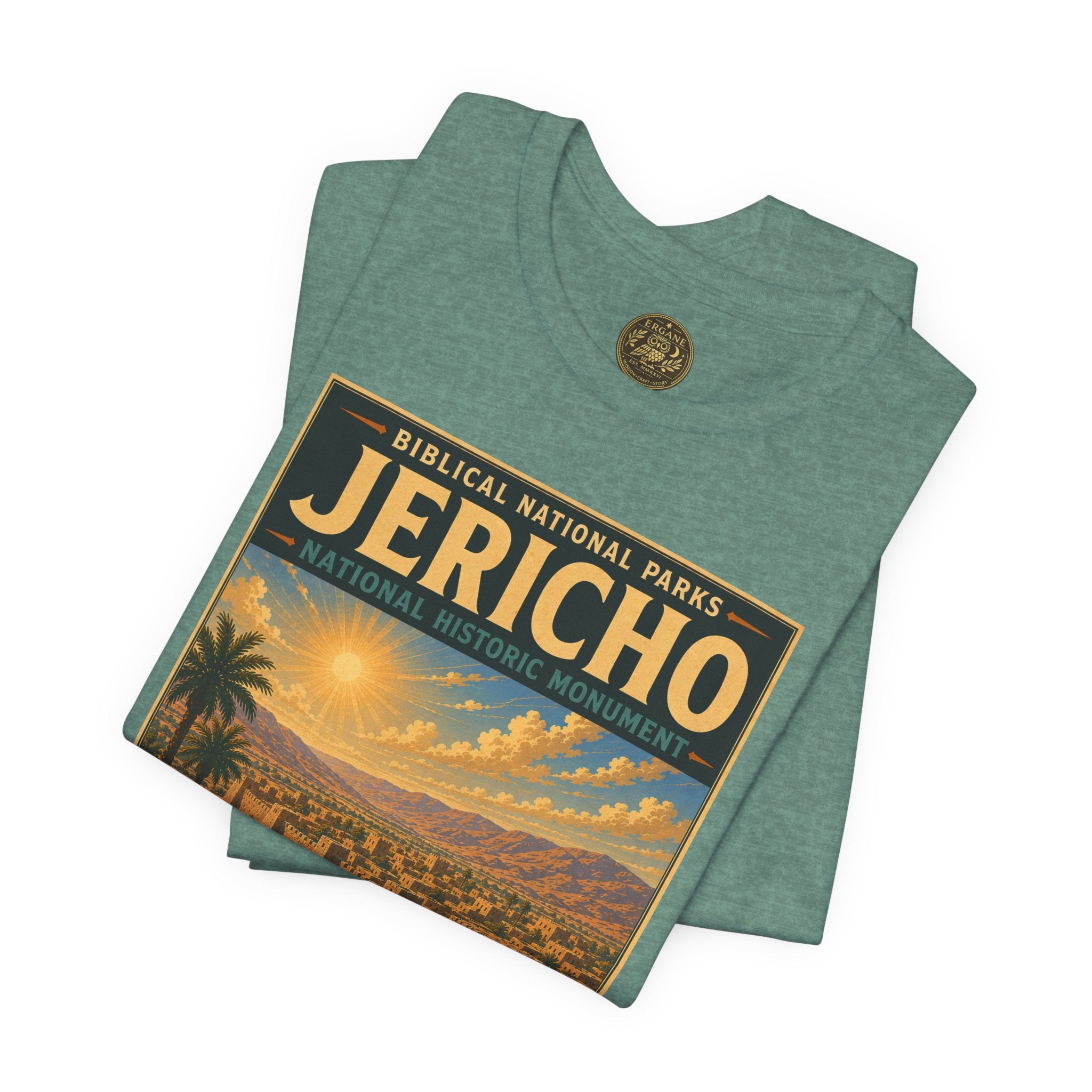 Biblical National Parks Collection III- The Promised Land #016/018 Joshua 6 | Vintage nature poster Tee | Biblical national parks graphic shirt