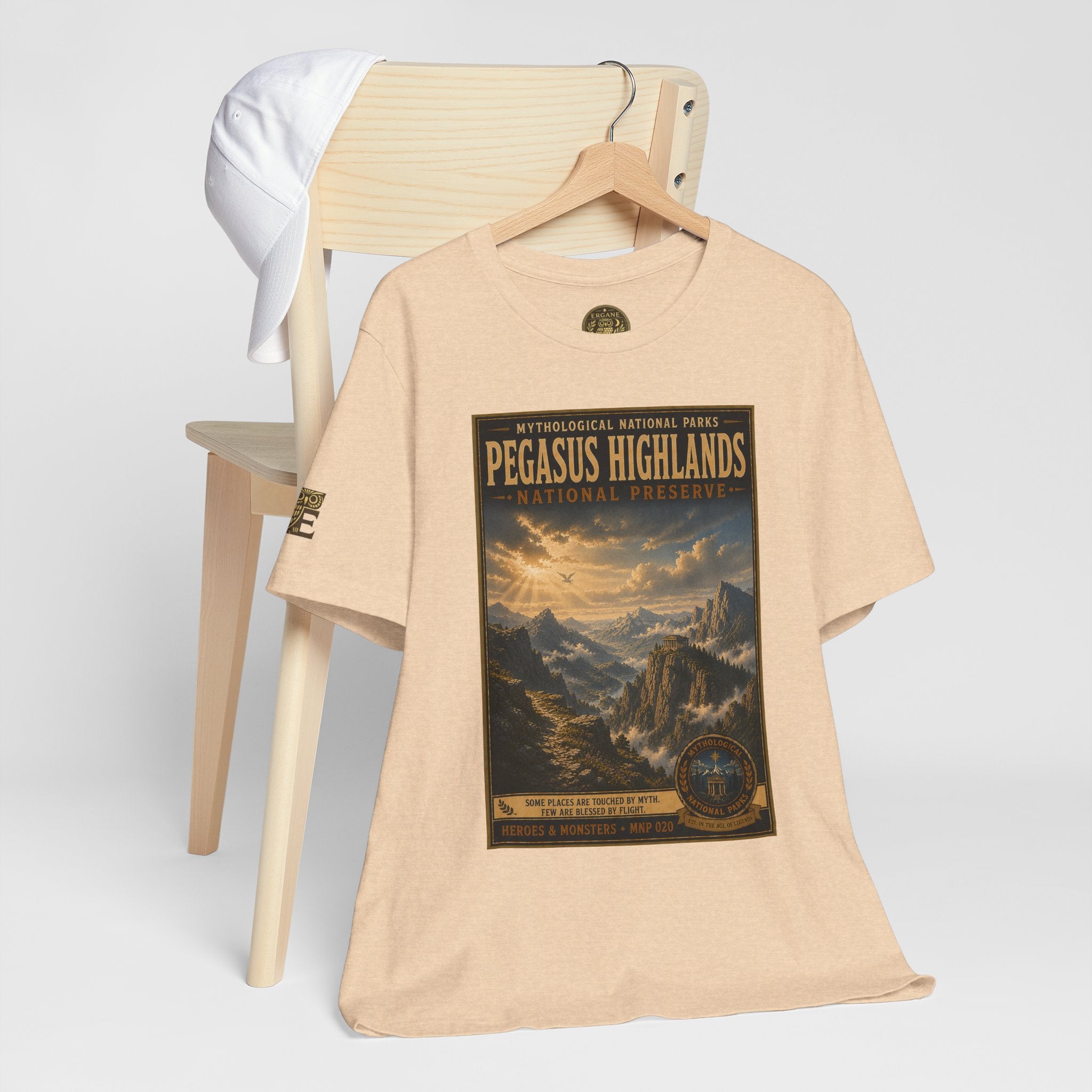 Mythological National Parks Collection III- #020-028 - Heros & Monsters | Vintage nature poster Tee | Mythological National Parks graphic shirt