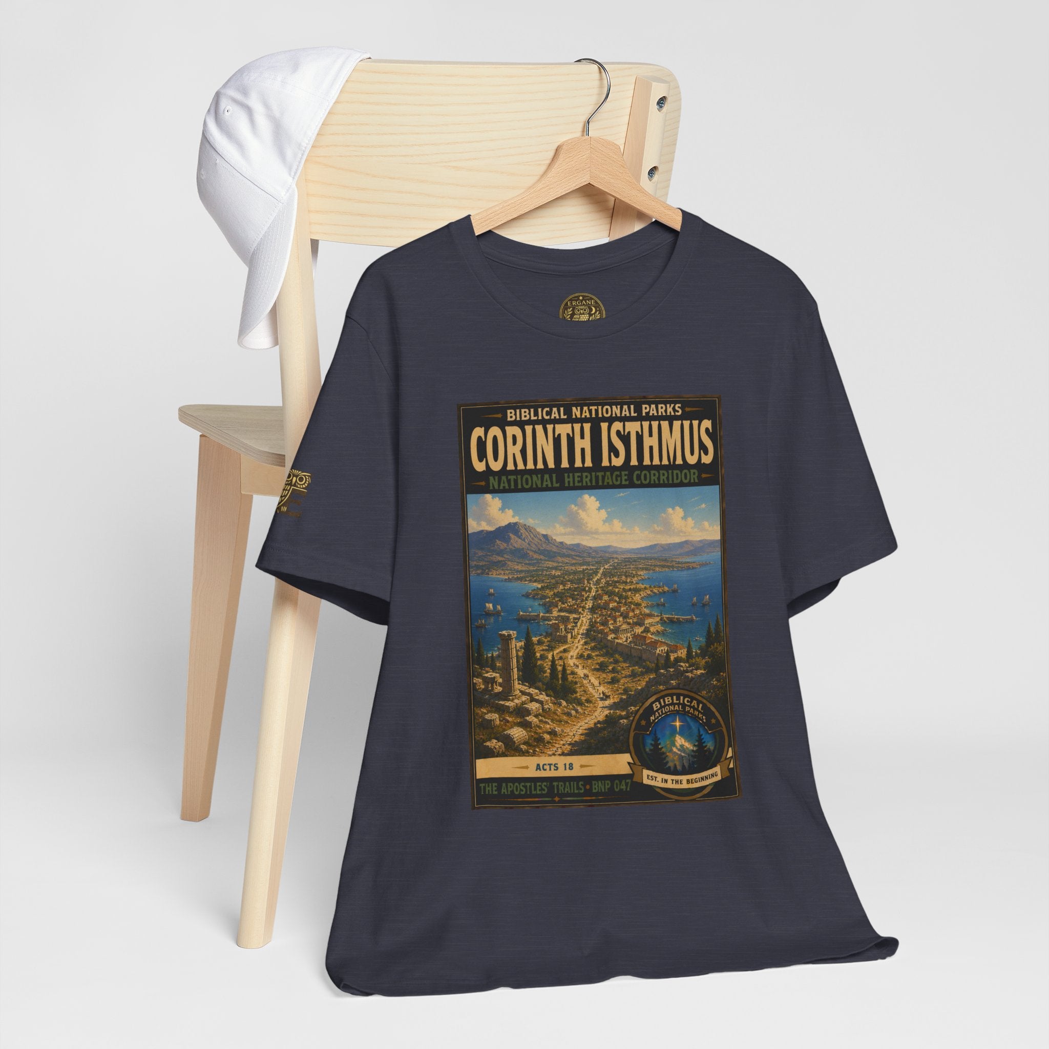 Biblical National Parks Collection VIII- The Apostles' Trails #047/049 | Acts 18 | Vintage nature poster Tee | Biblical national parks graphic shirt