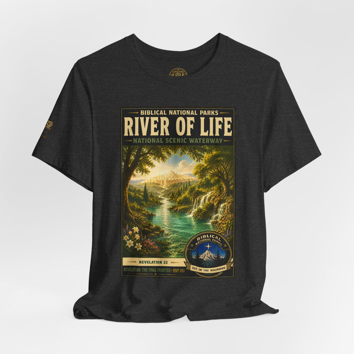 Biblical National Parks Collection X- #061/061 - Revelation: The Final Frontier | Revelation 22 | Vintage nature poster Tee | Biblical national parks graphic shirt 2