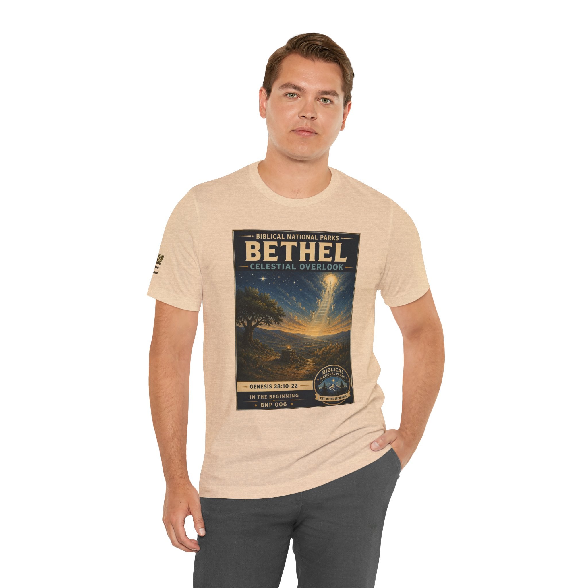 Biblical National Parks Collection I- In The Beginning #006/006 Genesis 28: 10-22 | Vintage nature poster Tee | Biblical national parks graphic shirt