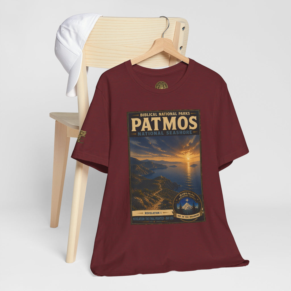 Biblical National Parks Collection X- #055/061 - Revelation: The Final Frontier | Revelation 1 | Vintage nature poster Tee | Biblical national parks graphic shirt