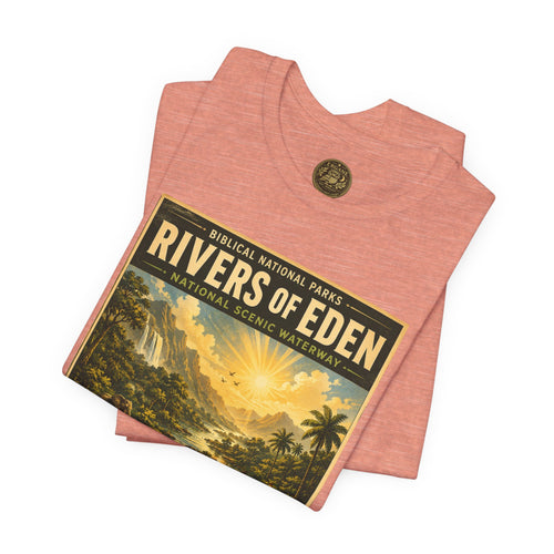 Biblical National Parks Collection I- In The Beginning #003/006 Genesis 2:10-14 | Vintage nature poster Tee | Biblical national parks graphic shirt