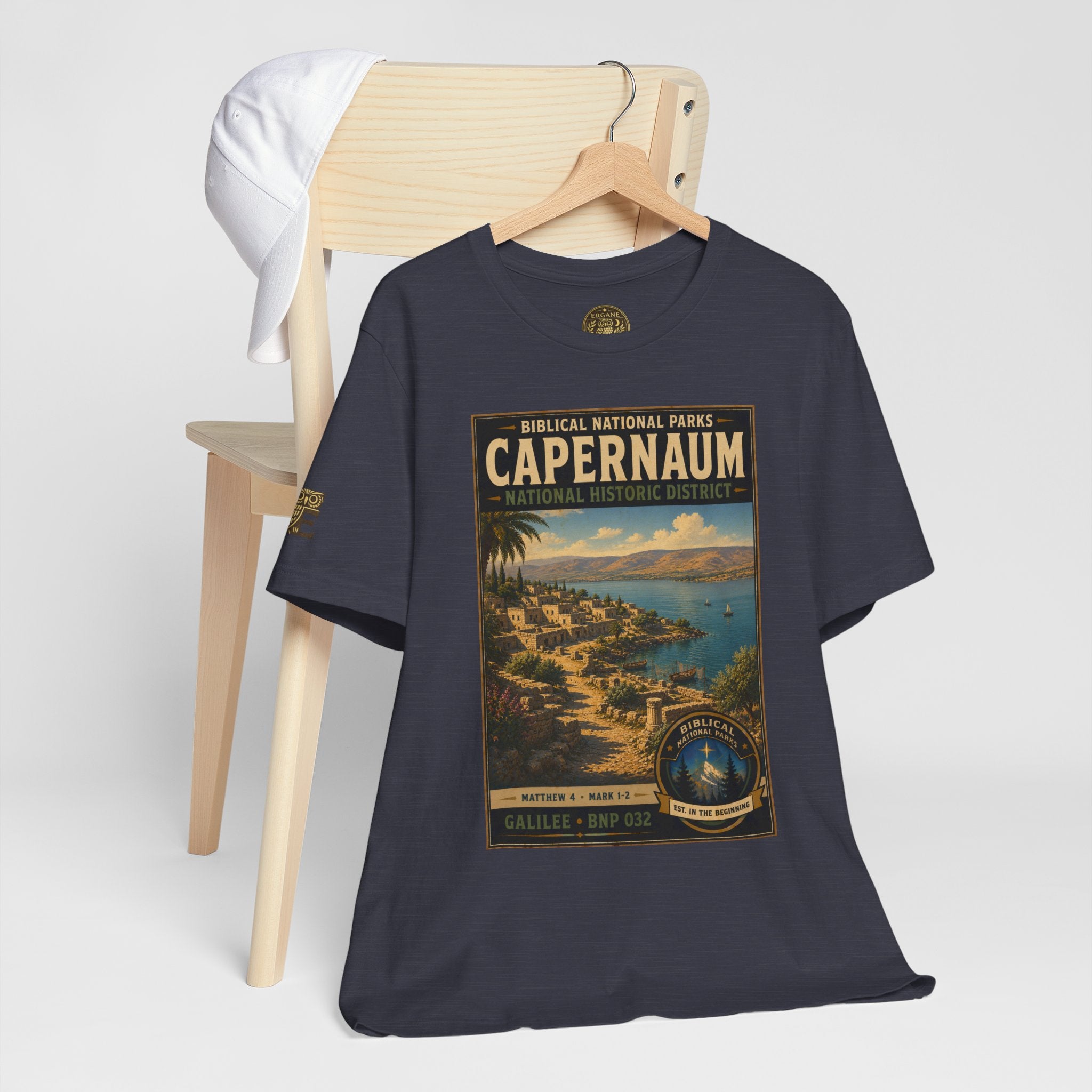 Biblical National Parks Collection VI- Galilee #032/035 Matthew 4 & Mark 1-2 | Vintage nature poster Tee | Biblical national parks graphic shirt