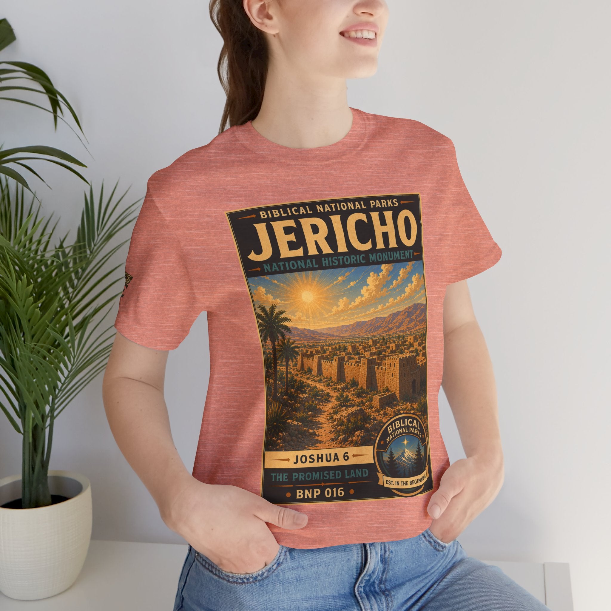 Biblical National Parks Collection III- The Promised Land #016/018 Joshua 6 | Vintage nature poster Tee | Biblical national parks graphic shirt