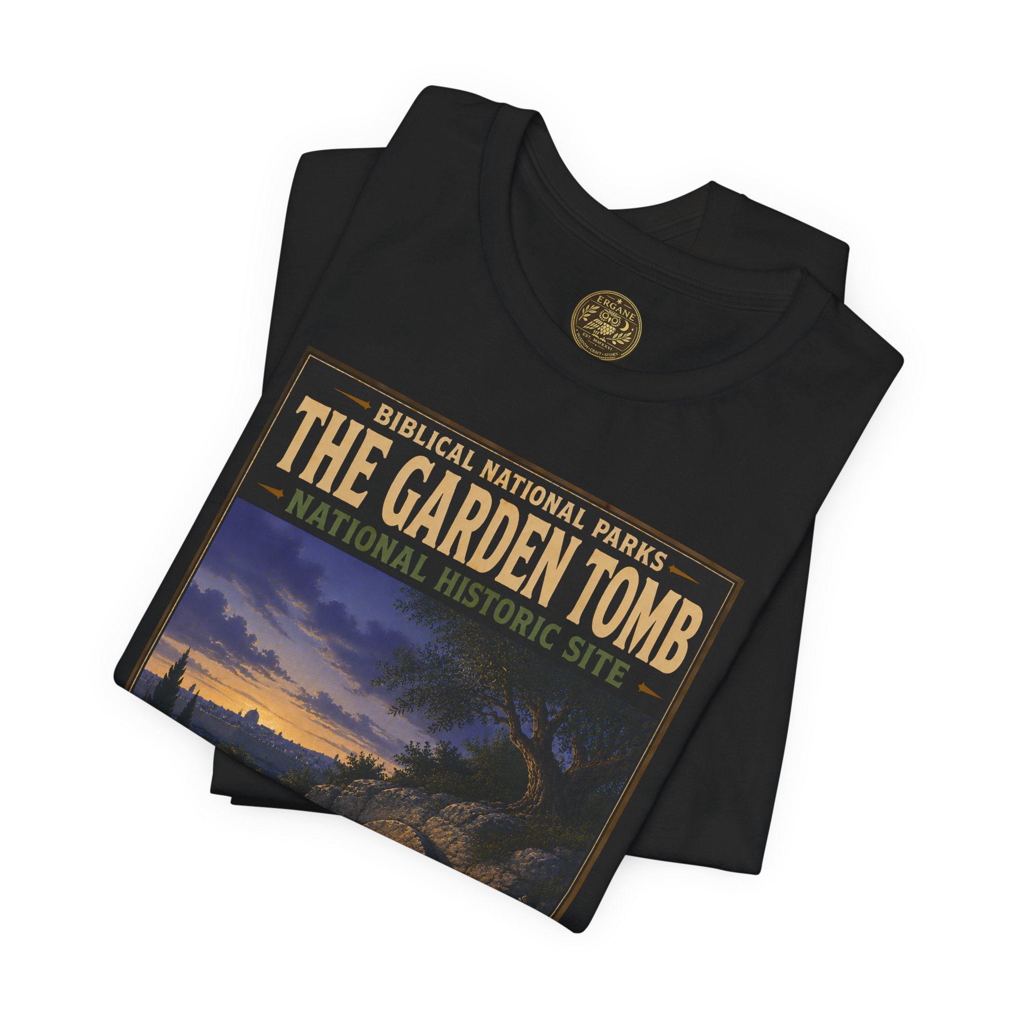 Biblical National Parks Collection VII- The Holy Week #040/041 | Matthew 27: 55-66 | Vintage nature poster Tee | Biblical national parks graphic shirt