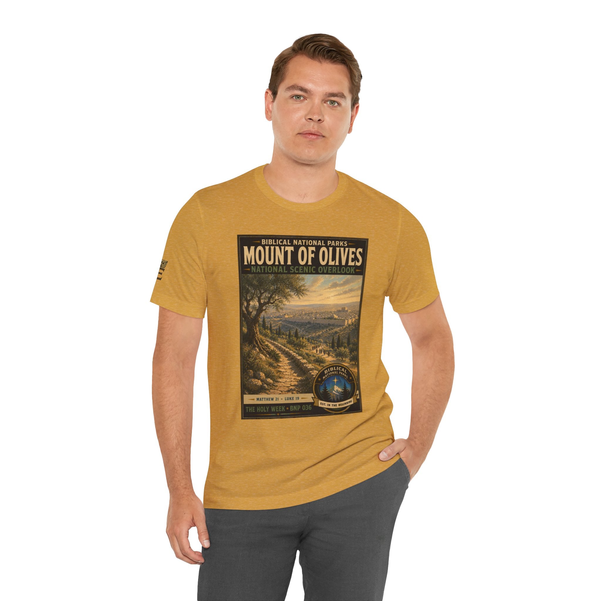 Biblical National Parks Collection VII- The Holy Week #036/041 | Matthew 21 - Luke 19 | Vintage nature poster Tee | Biblical national parks graphic shirt
