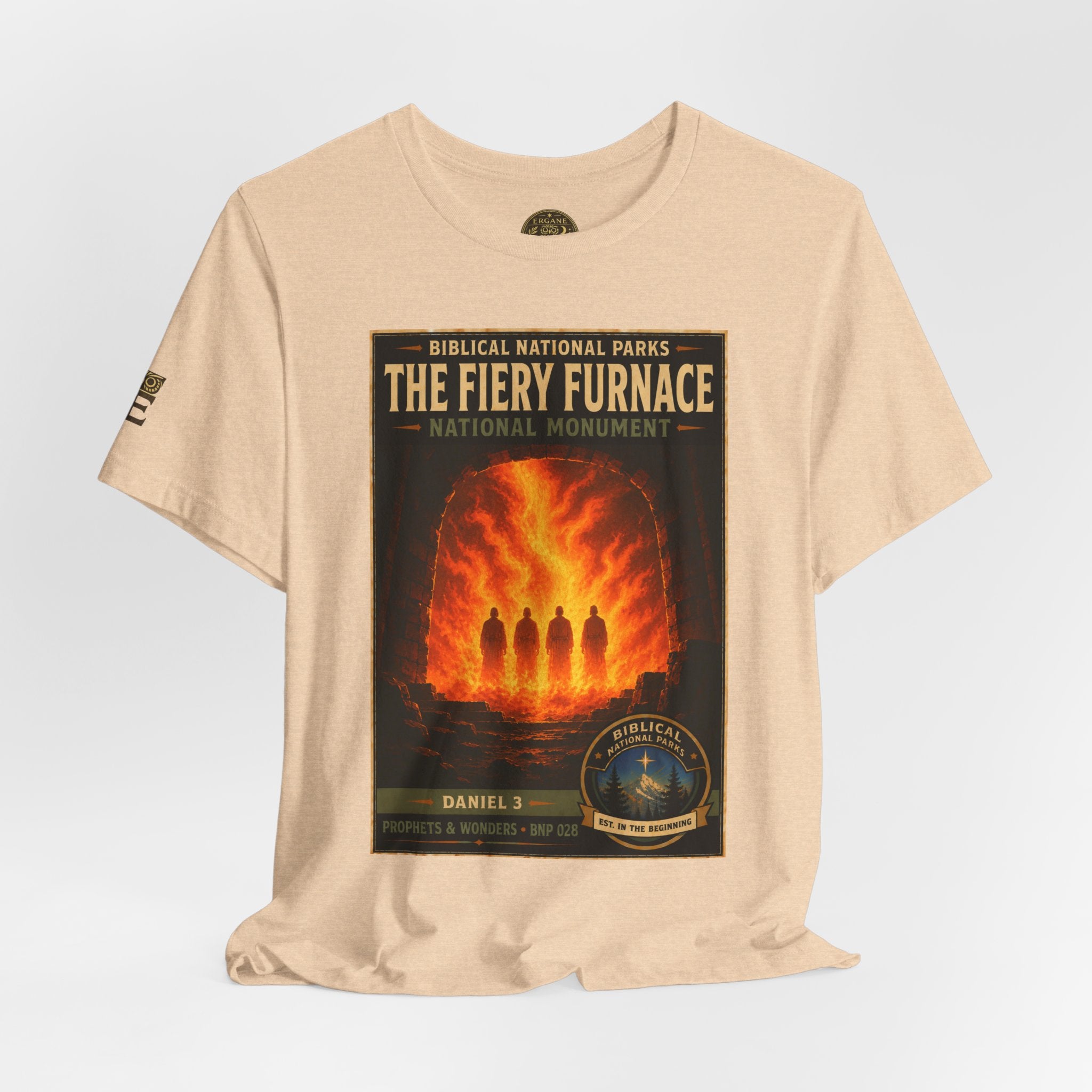 Biblical National Parks Collection V- Prophets & Wonders #028/030 Daniel 3 | Vintage nature poster Tee | Biblical national parks graphic shirt