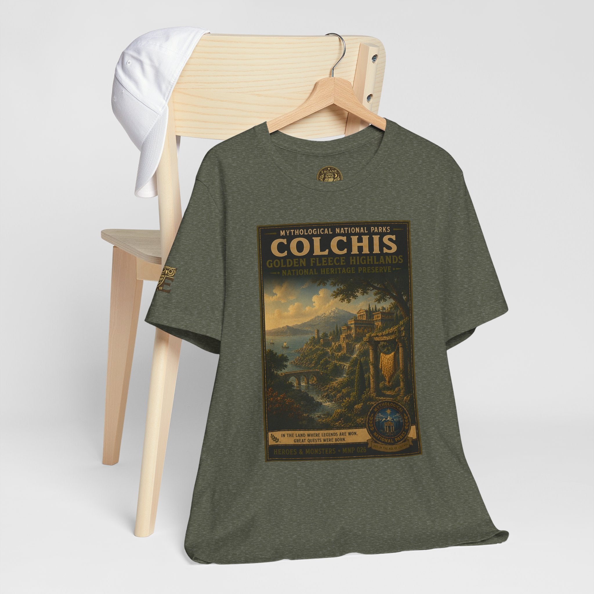 Mythological National Parks Collection III- #026-028 - Heros & Monsters | Vintage nature poster Tee | Mythological National Parks graphic shirt