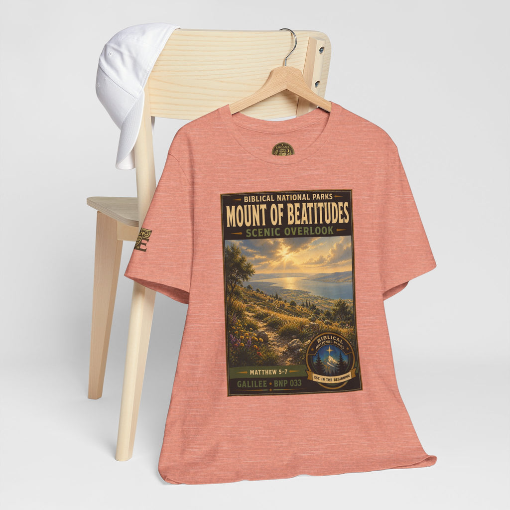 Biblical National Parks Collection VI- Galilee #033/035 Matthew 5-7 | Vintage nature poster Tee | Biblical national parks graphic shirt