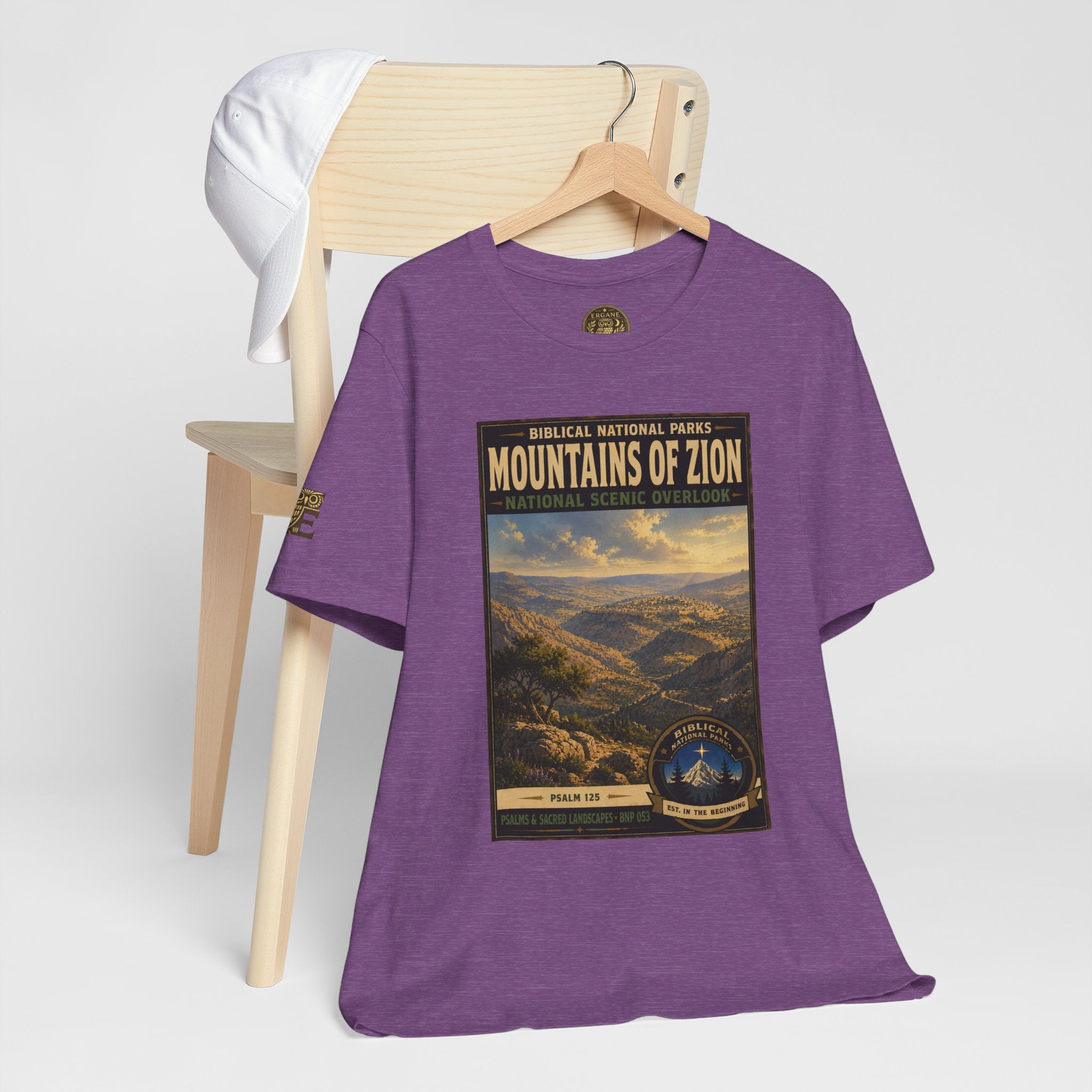 Biblical National Parks Collection IX- #053/054 -Psalms & Sacred Landscapes | Psalm 125 | Vintage nature poster Tee | Biblical national parks graphic shirt