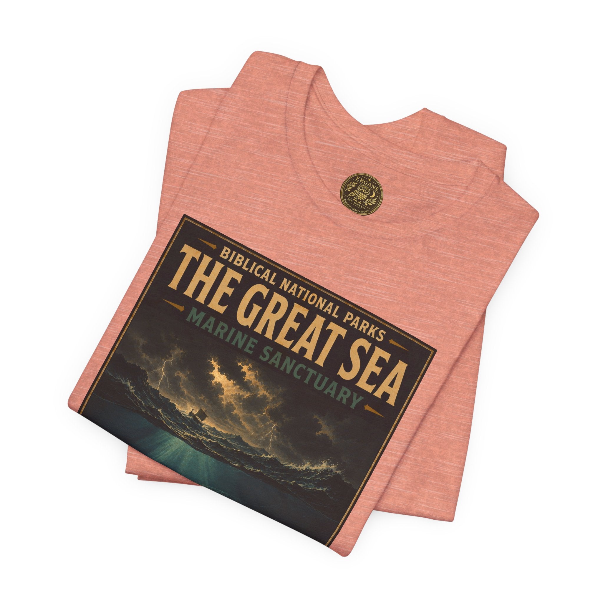 Biblical National Parks Collection V- Prophets & Wonders #030/030 Jonah 1-2 | Vintage nature poster Tee | Biblical national parks graphic shirt