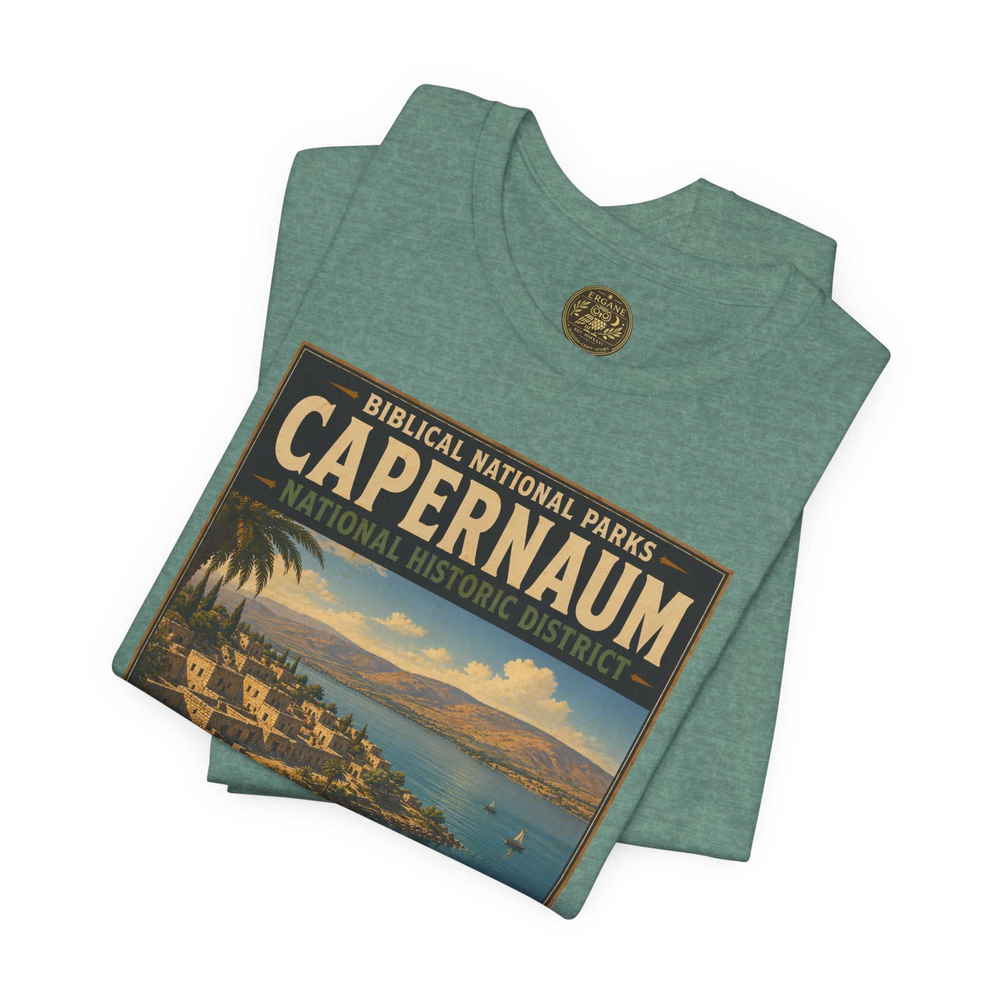 Biblical National Parks Collection VI- Galilee #032/035 Matthew 4 & Mark 1-2 | Vintage nature poster Tee | Biblical national parks graphic shirt