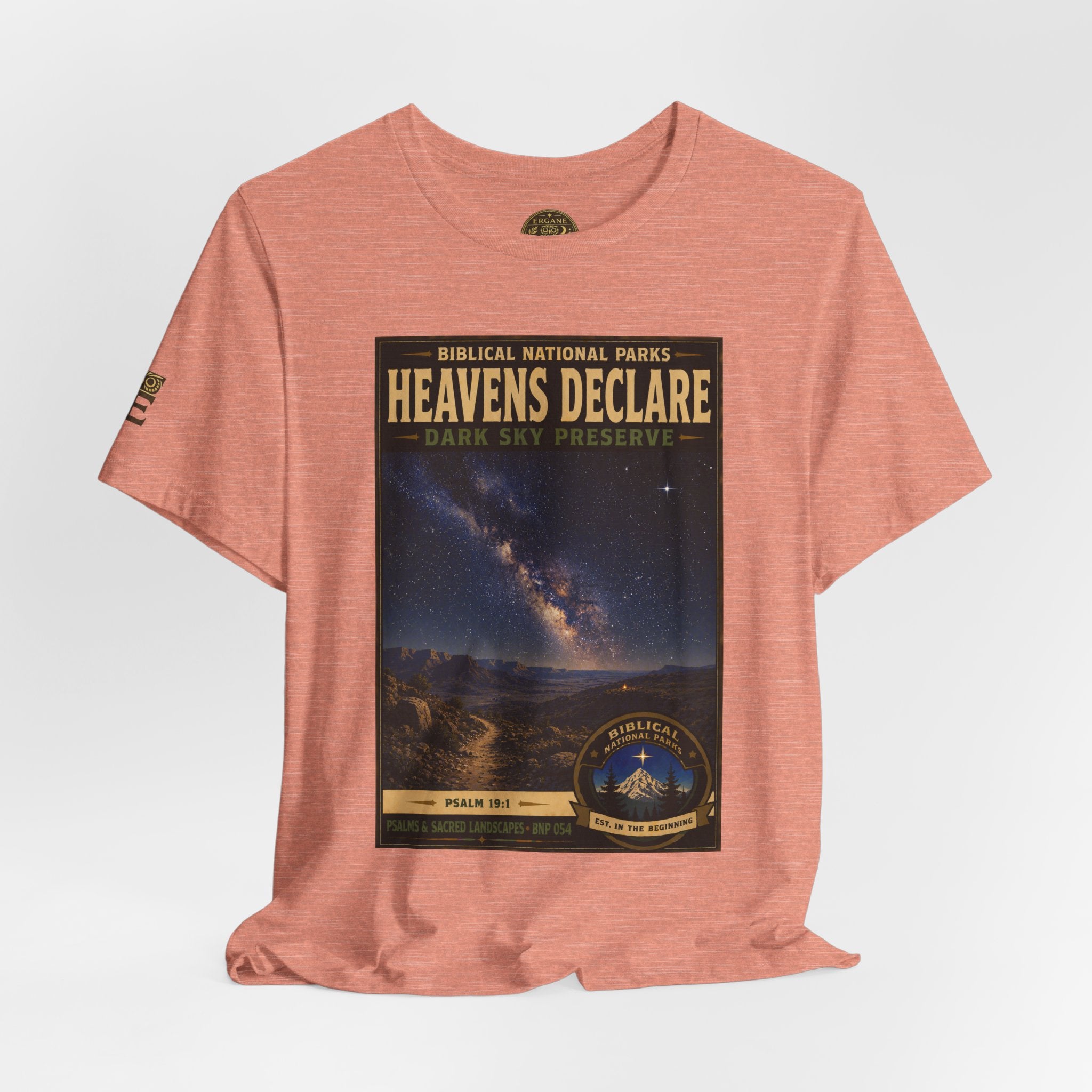 Biblical National Parks Collection IX- #054/054 -Psalms & Sacred Landscapes | Psalm 19:1 | Vintage nature poster Tee | Biblical national parks graphic shirt