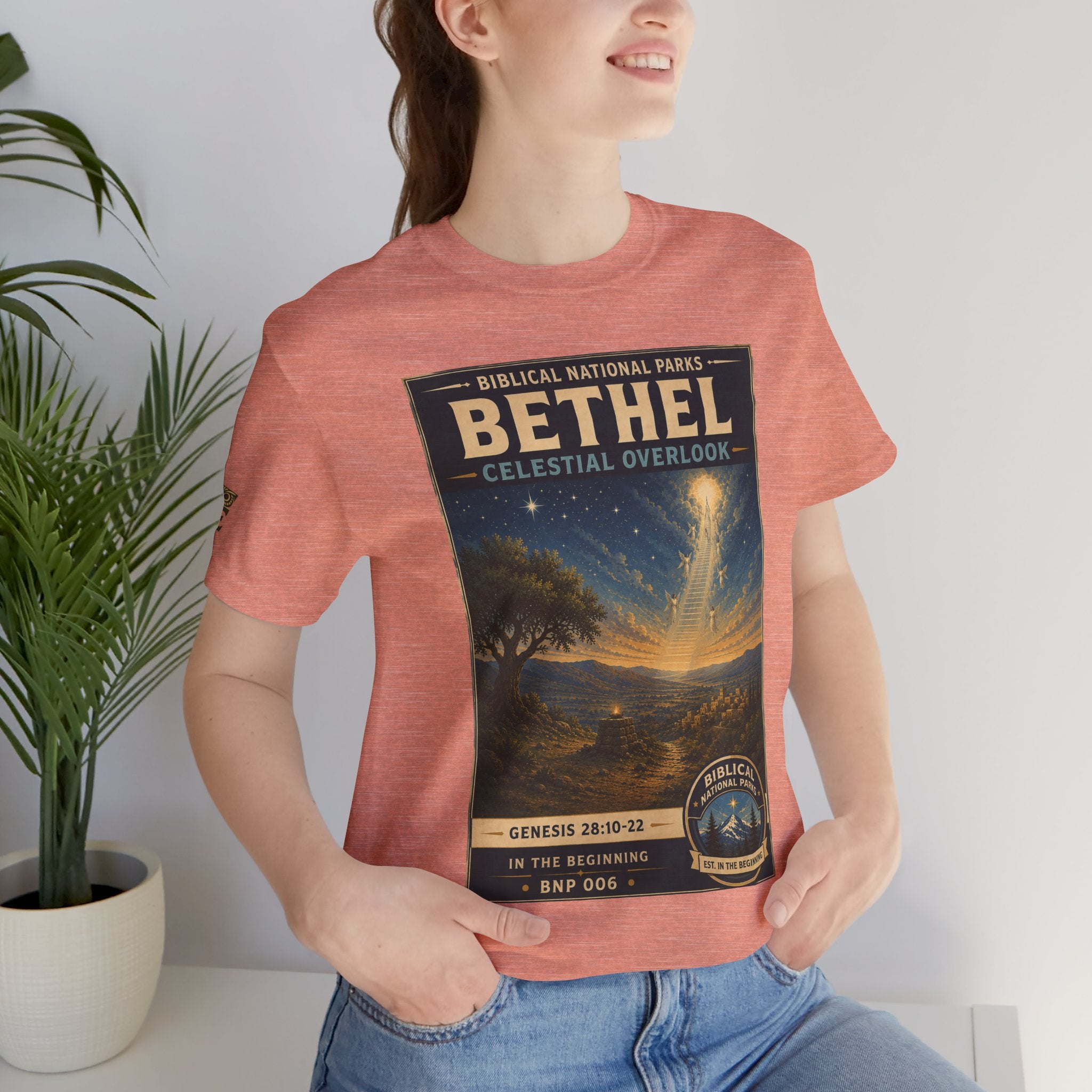 Biblical National Parks Collection I- In The Beginning #006/006 Genesis 28: 10-22 | Vintage nature poster Tee | Biblical national parks graphic shirt