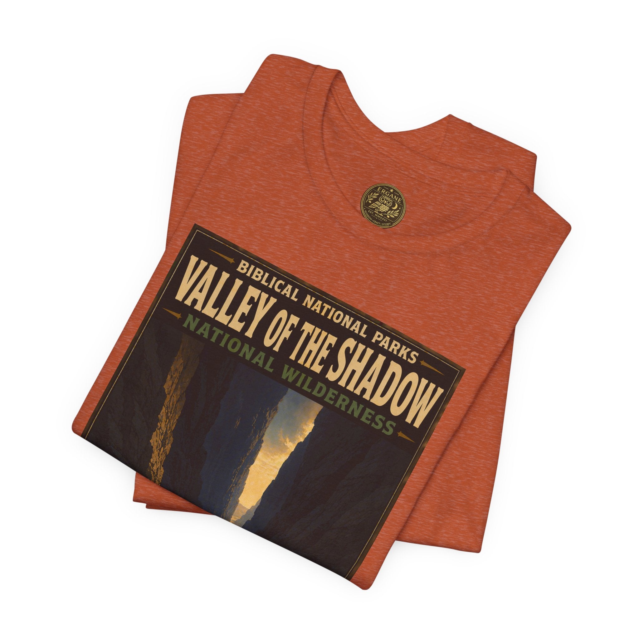 Biblical National Parks Collection IX- #052/054 -Psalms & Sacred Landscapes | Psalm 23:4 | Vintage nature poster Tee | Biblical national parks graphic shirt