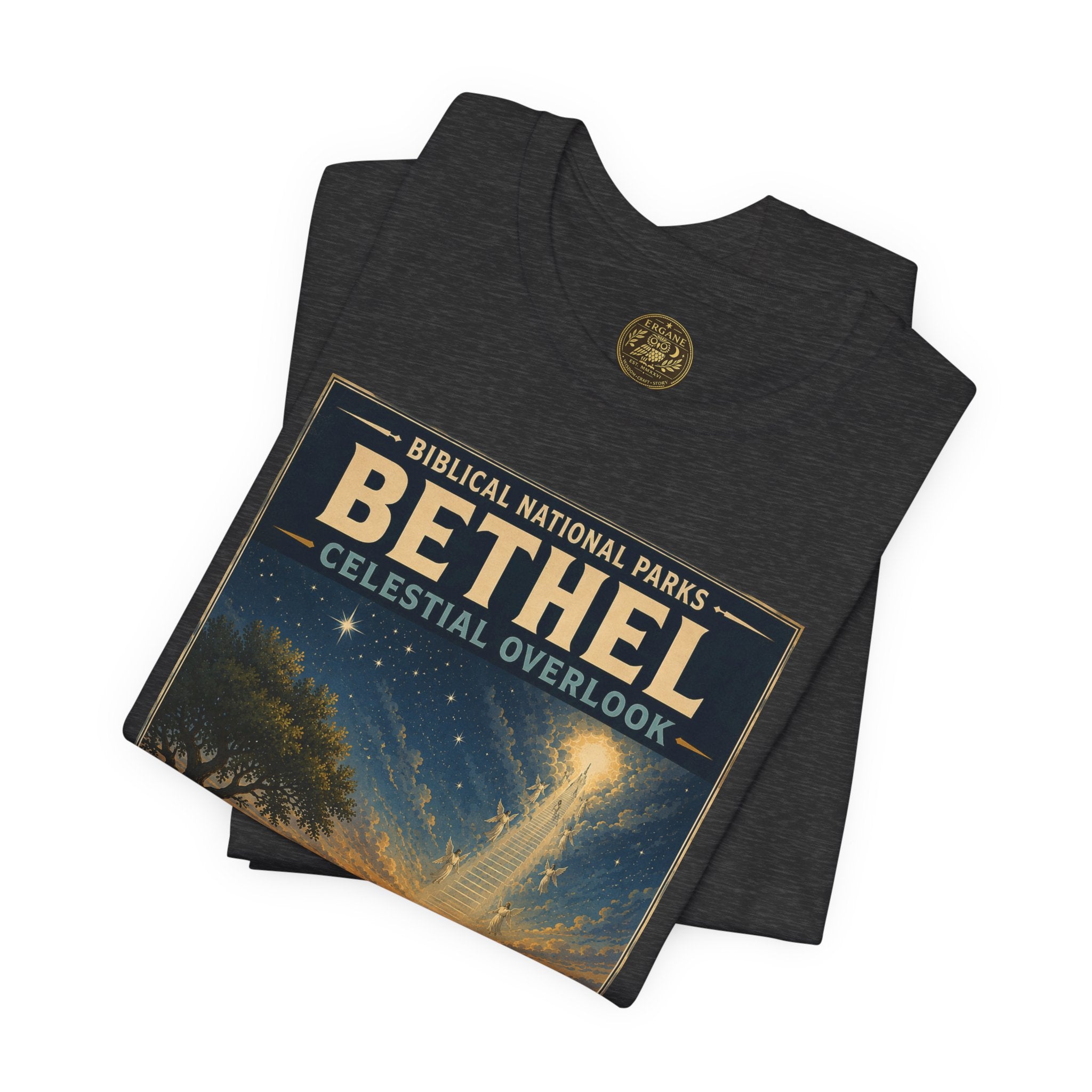 Biblical National Parks Collection I- In The Beginning #006/006 Genesis 28: 10-22 | Vintage nature poster Tee | Biblical national parks graphic shirt