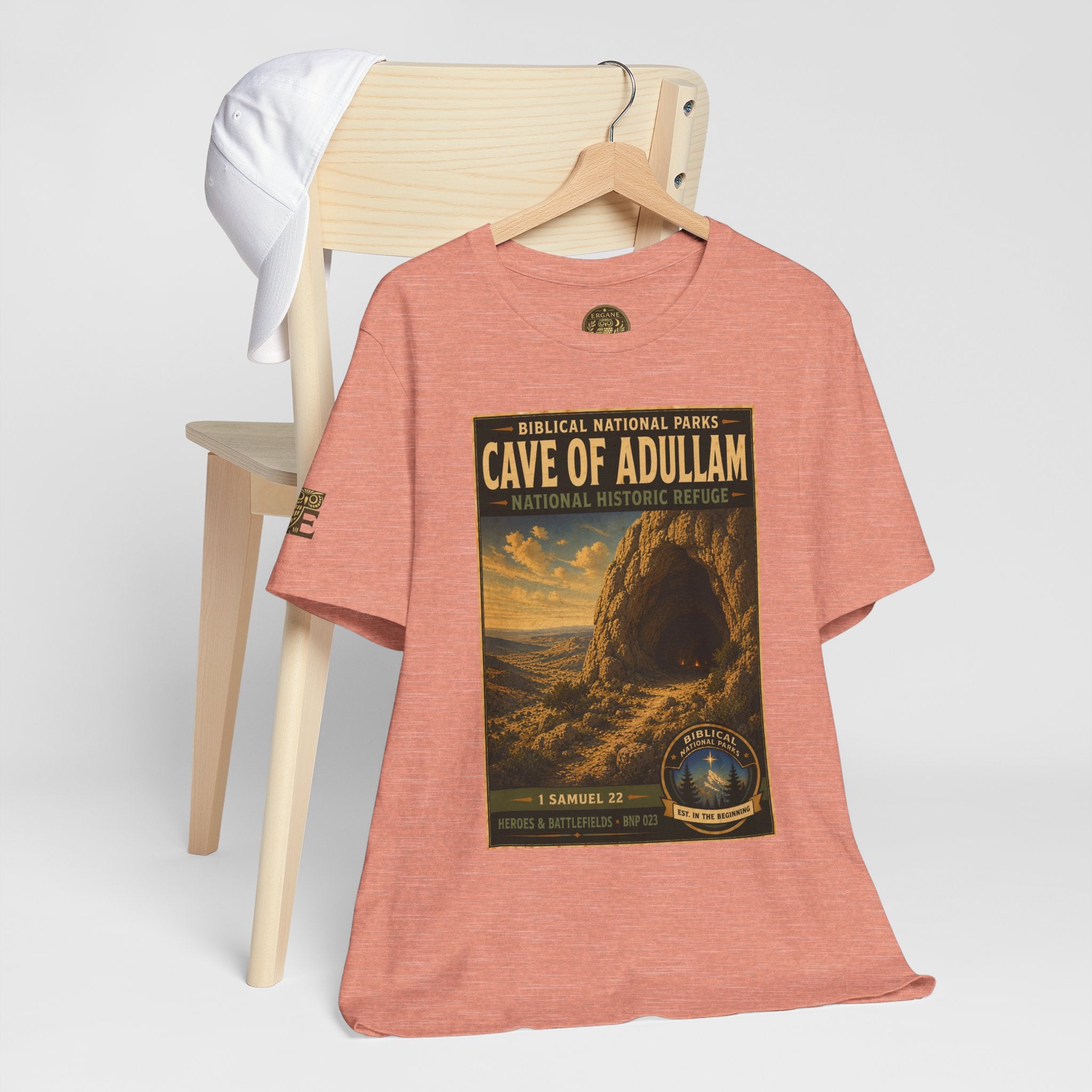 Biblical National Parks Collection IV- Heros & Battlefields #023/023 1 Samuel 22 | Vintage nature poster Tee | Biblical national parks graphic shirt