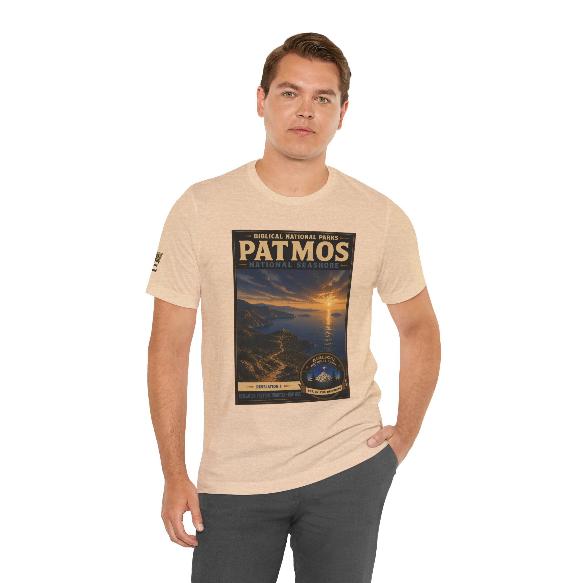 Biblical National Parks Collection X- #055/061 - Revelation: The Final Frontier | Revelation 1 | Vintage nature poster Tee | Biblical national parks graphic shirt