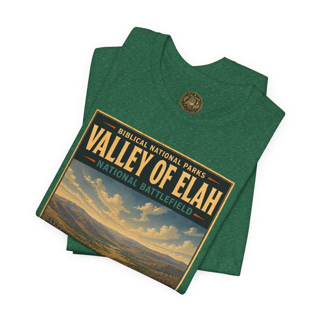 Biblical National Parks Collection IV- Heros & Battlefields #019/023 1 Samuel 17 | Vintage nature poster Tee | Biblical national parks graphic shirt