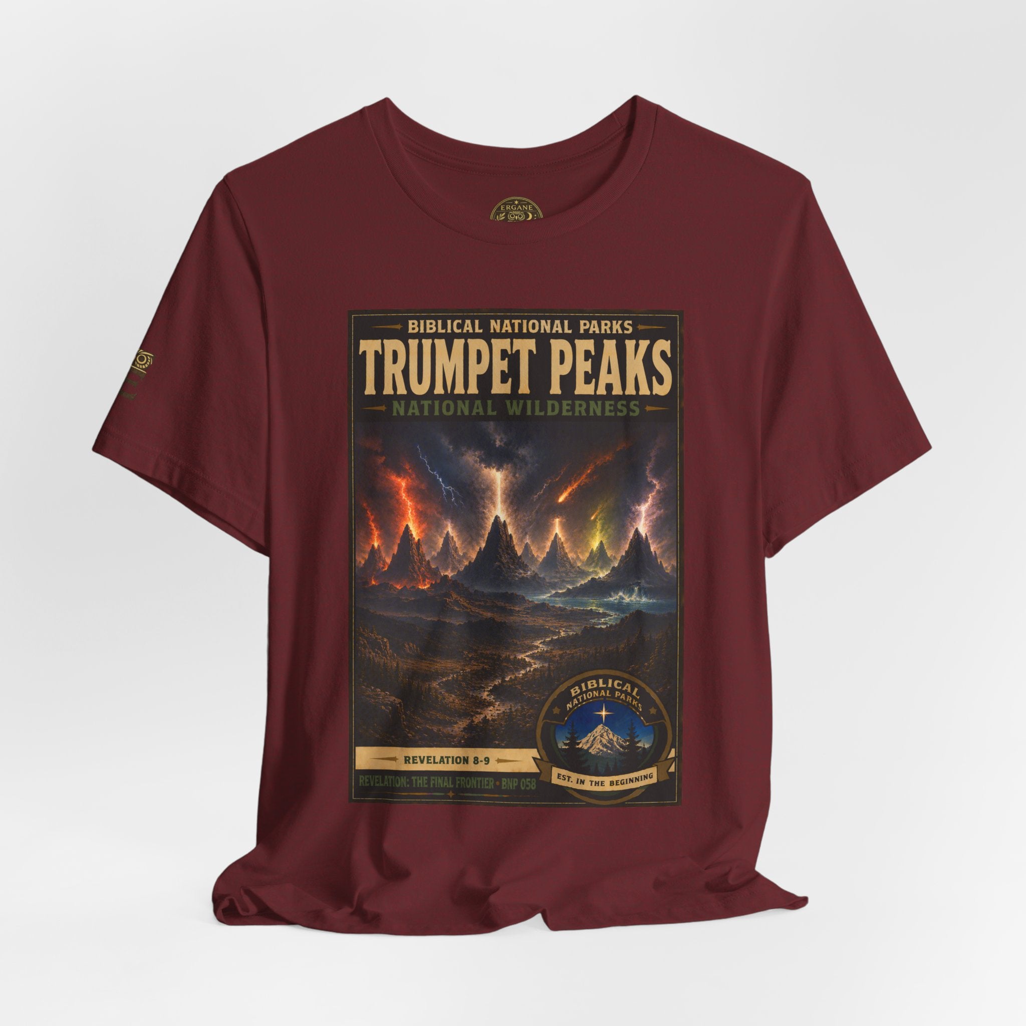 Biblical National Parks Collection X- #058/061 - Revelation: The Final Frontier | Revelation 8-9 | Vintage nature poster Tee | Biblical national parks graphic shirt