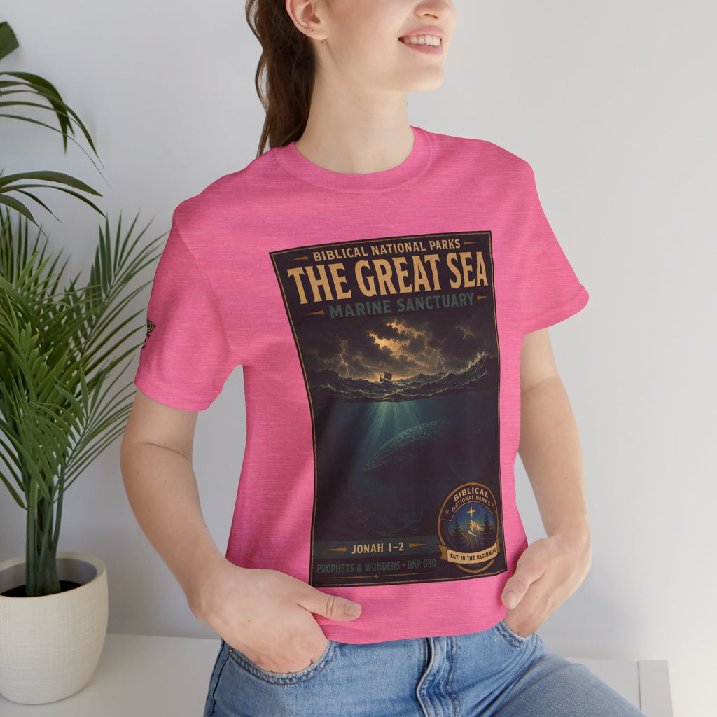 Biblical National Parks Collection V- Prophets & Wonders #030/030 Jonah 1-2 | Vintage nature poster Tee | Biblical national parks graphic shirt