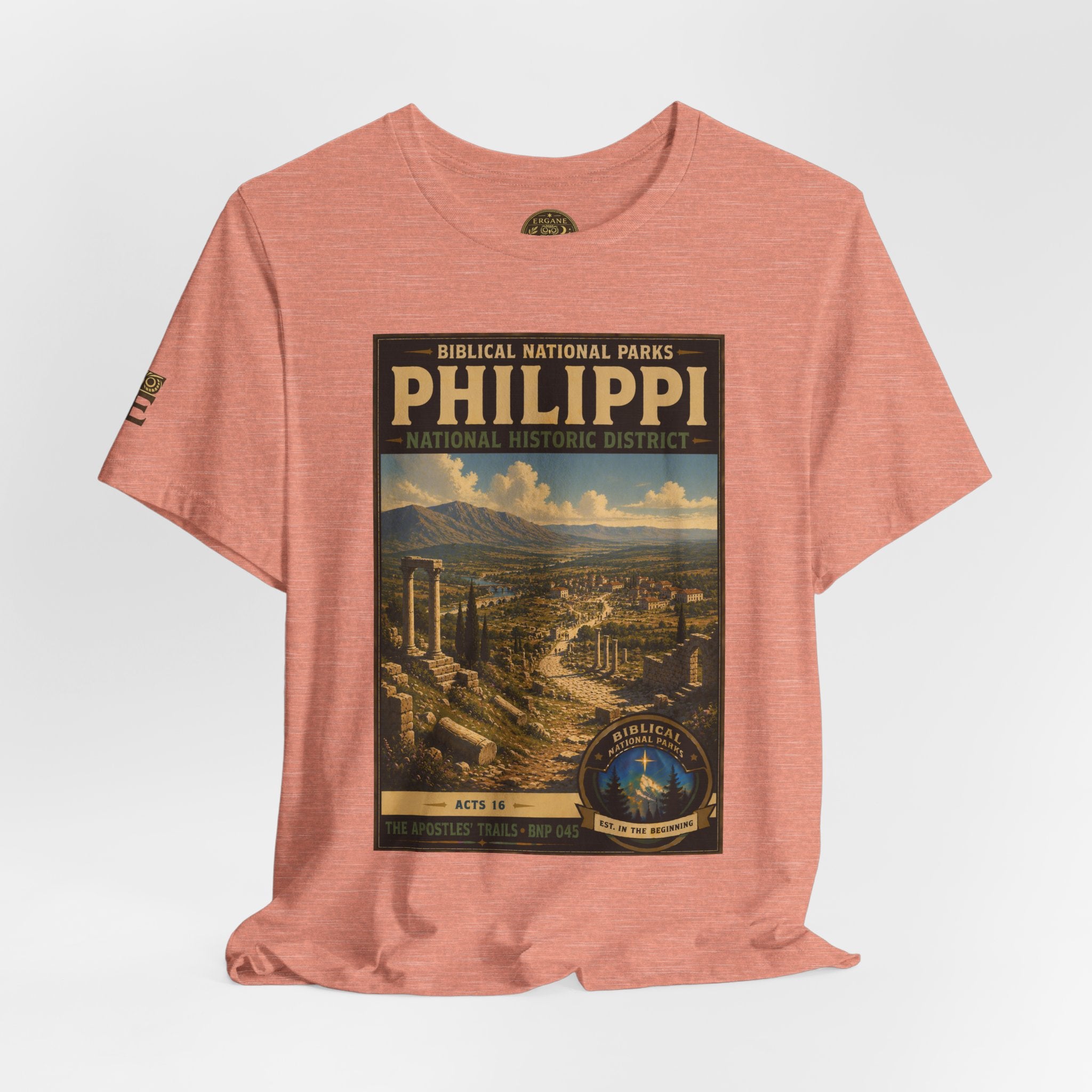 Biblical National Parks Collection VIII- The Apostles' Trails #045/049 | Acts 16 | Vintage nature poster Tee | Biblical national parks graphic shirt