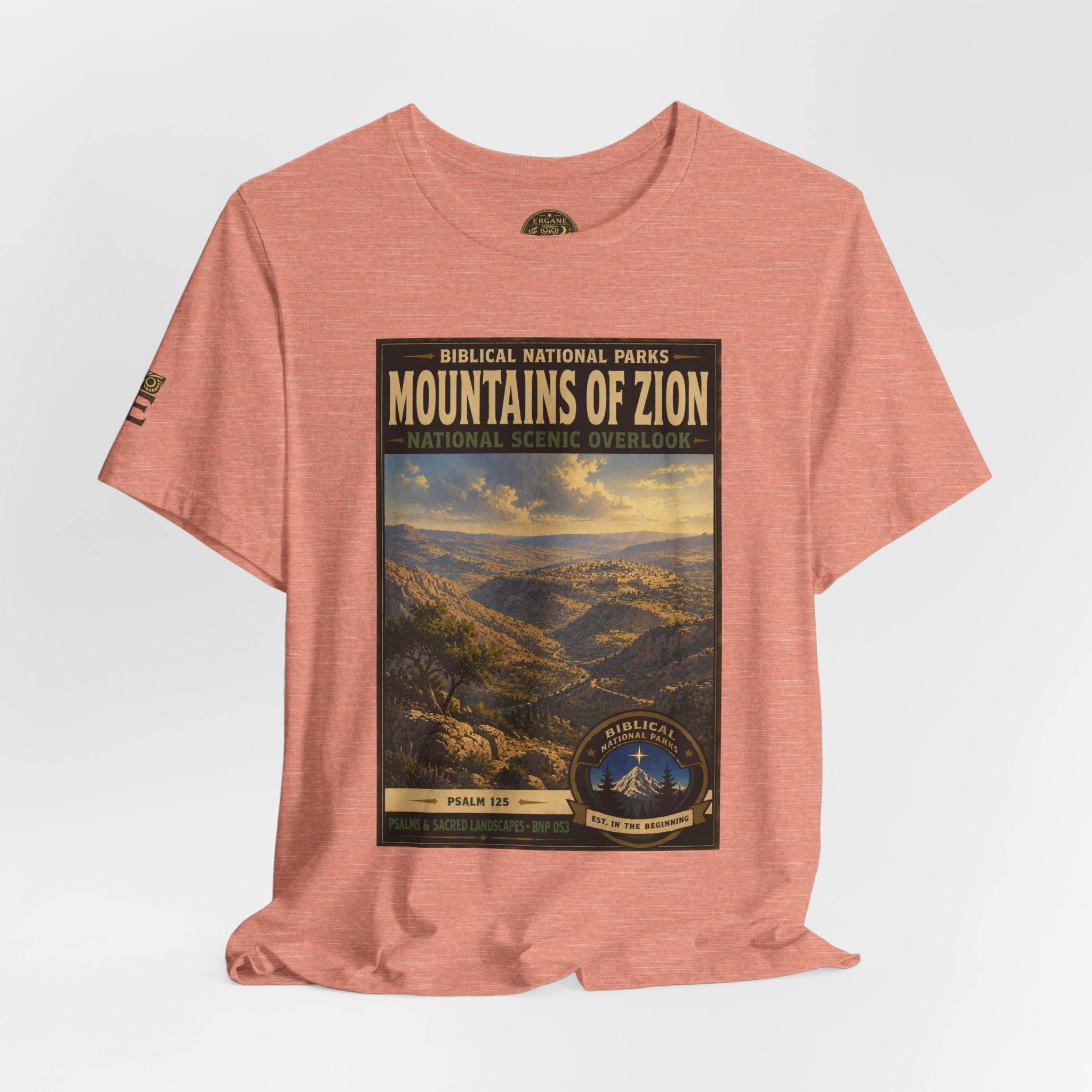 Biblical National Parks Collection IX- #053/054 -Psalms & Sacred Landscapes | Psalm 125 | Vintage nature poster Tee | Biblical national parks graphic shirt