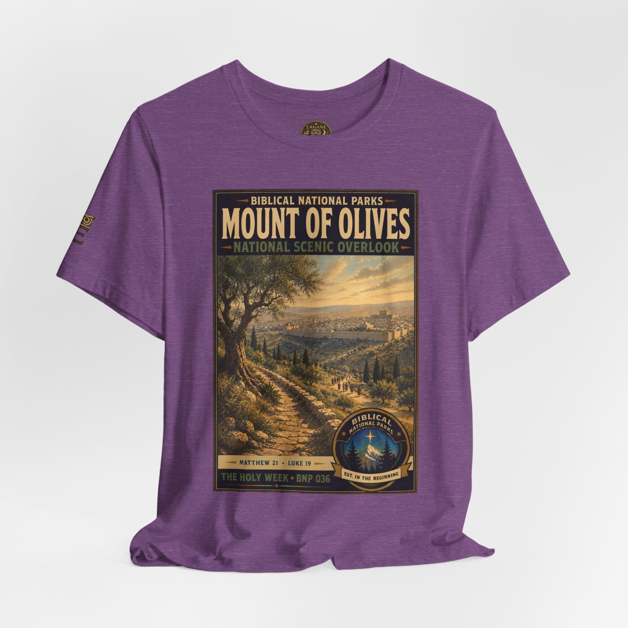 Biblical National Parks Collection VII- The Holy Week #036/041 | Matthew 21 - Luke 19 | Vintage nature poster Tee | Biblical national parks graphic shirt