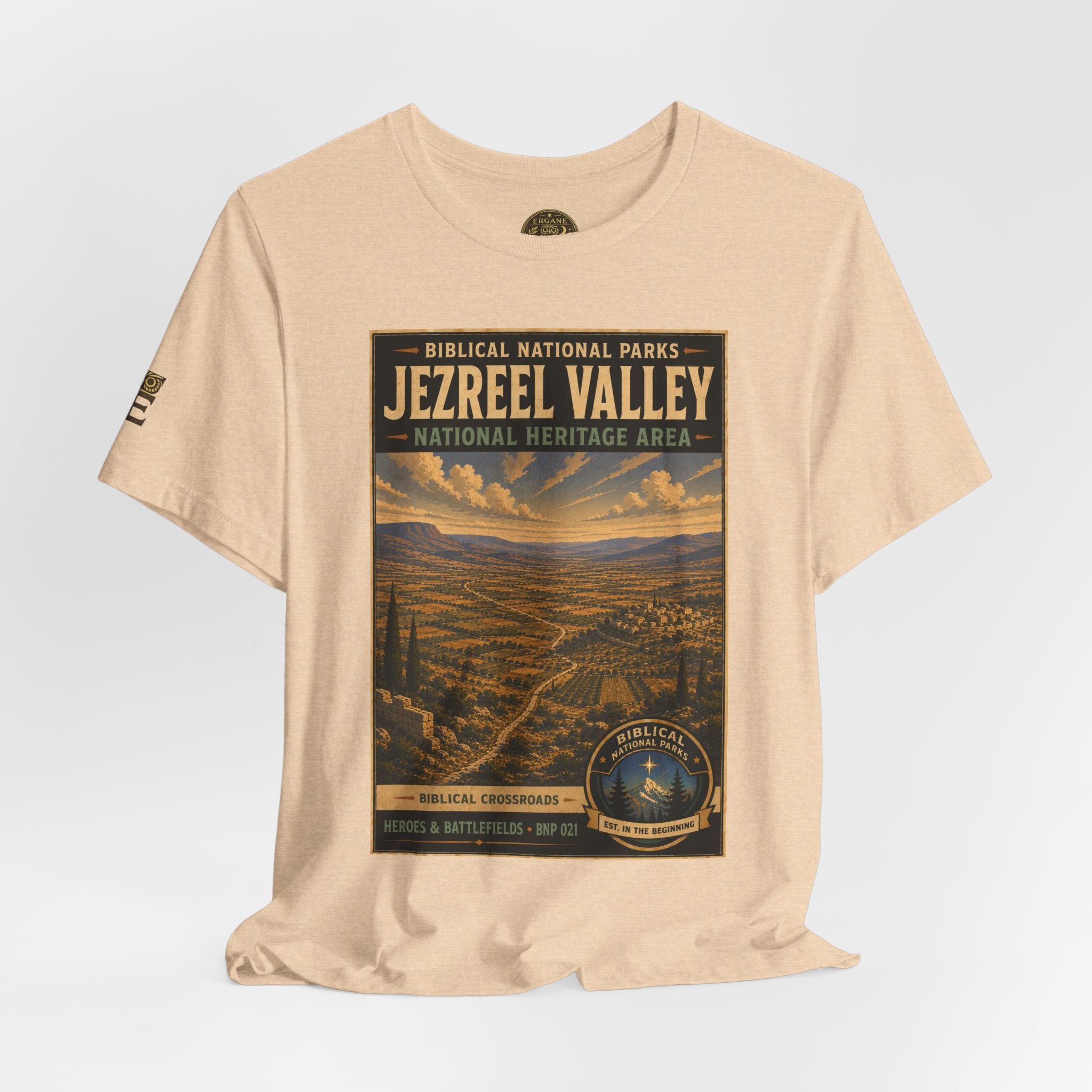 Biblical National Parks Collection IV- Heros & Battlefields #021/023 Biblical Crossroads | Vintage nature poster Tee | Biblical national parks graphic shirt