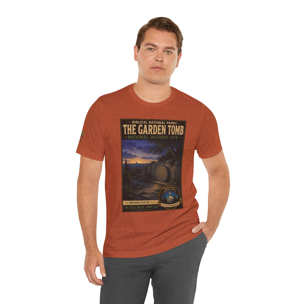 Biblical National Parks Collection VII- The Holy Week #040/041 | Matthew 27: 55-66 | Vintage nature poster Tee | Biblical national parks graphic shirt