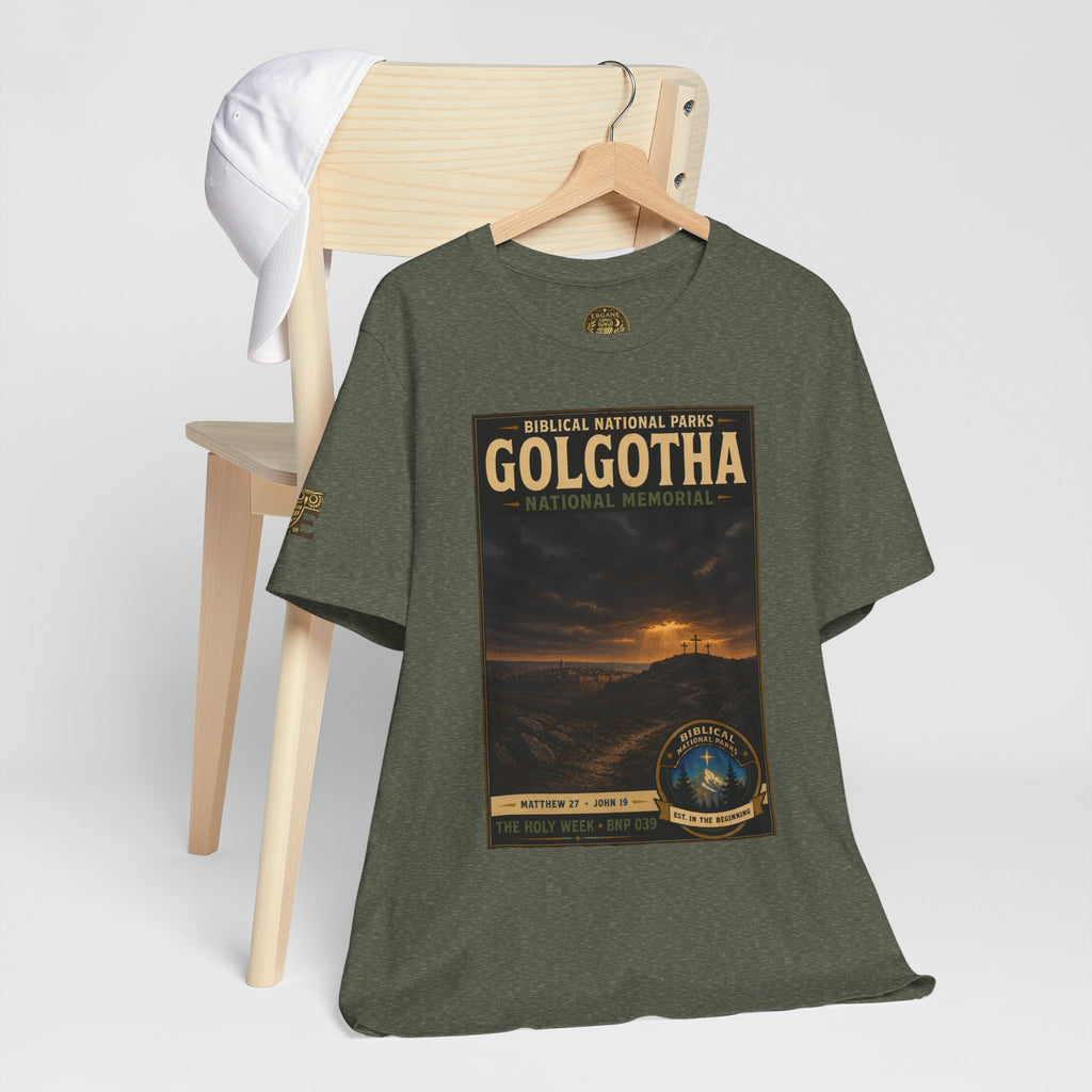 Biblical National Parks Collection VII- The Holy Week #039/041 | Matthew 27 - John 19 | Vintage nature poster Tee | Biblical national parks graphic shirt