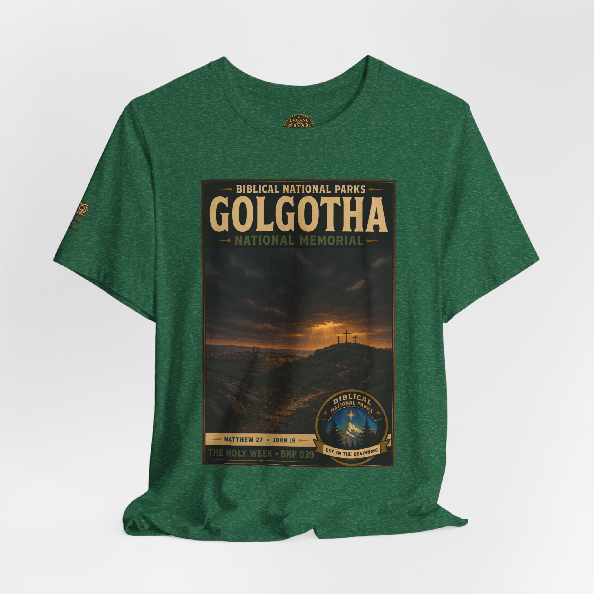 Biblical National Parks Collection VII- The Holy Week #039/041 | Matthew 27 - John 19 | Vintage nature poster Tee | Biblical national parks graphic shirt