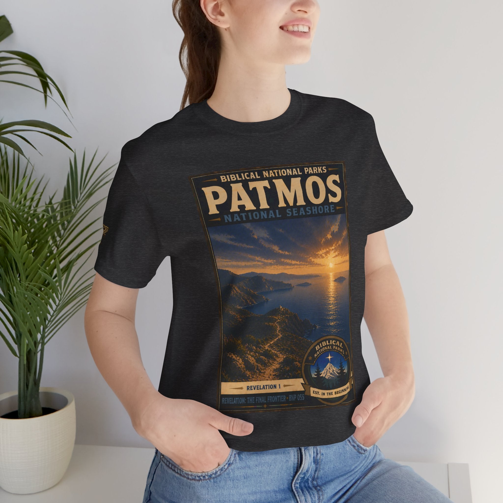 Biblical National Parks Collection X- #055/061 - Revelation: The Final Frontier | Revelation 1 | Vintage nature poster Tee | Biblical national parks graphic shirt