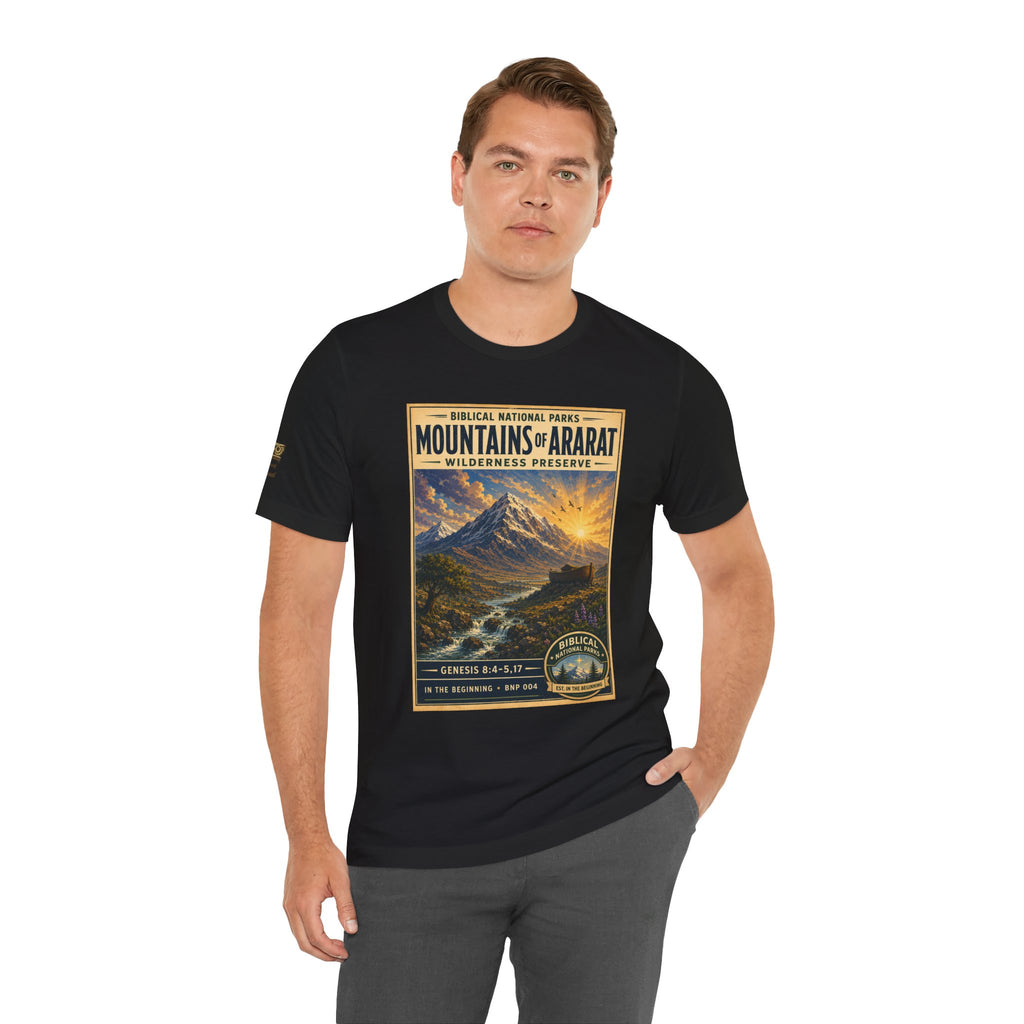Biblical National Parks Collection I- In The Beginning #004/006 Genesis 8:4-5,17 | Vintage nature poster Tee | Biblical national parks graphic shirt