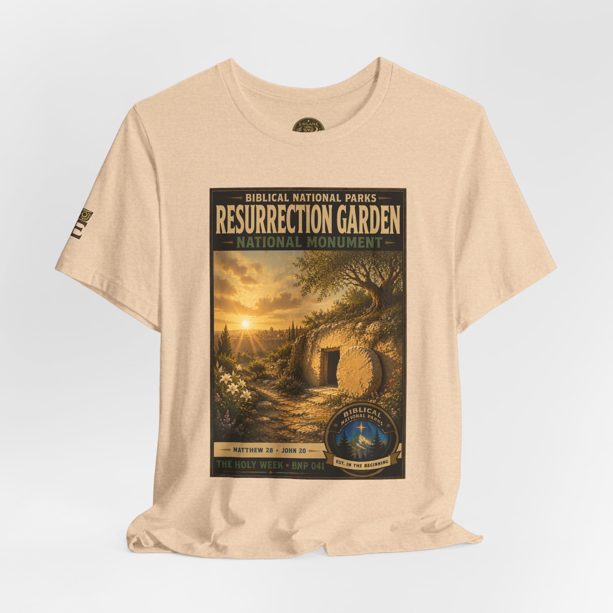 Biblical National Parks Collection VII- The Holy Week #041/041 | Matthew 28 - John 20 | Vintage nature poster Tee | Biblical national parks graphic shirt