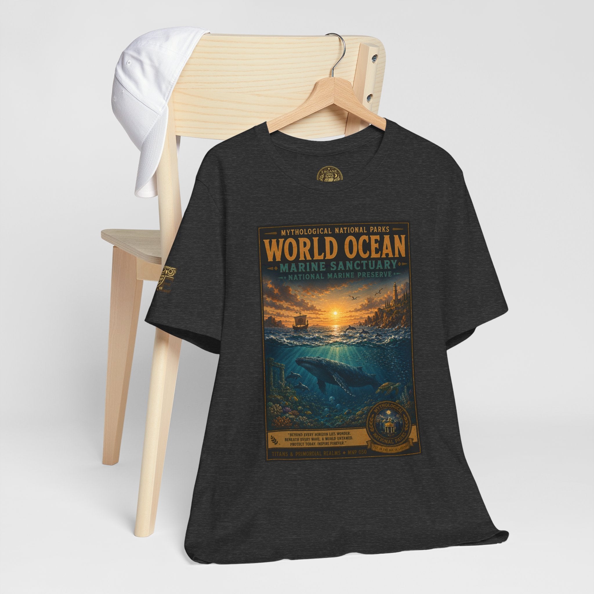 Mythological National Parks COLLECTION V- #050-050 TITANS & PRIMORDIAL REALMS | Vintage nature poster Tee | Mythological National Parks graphic shirt