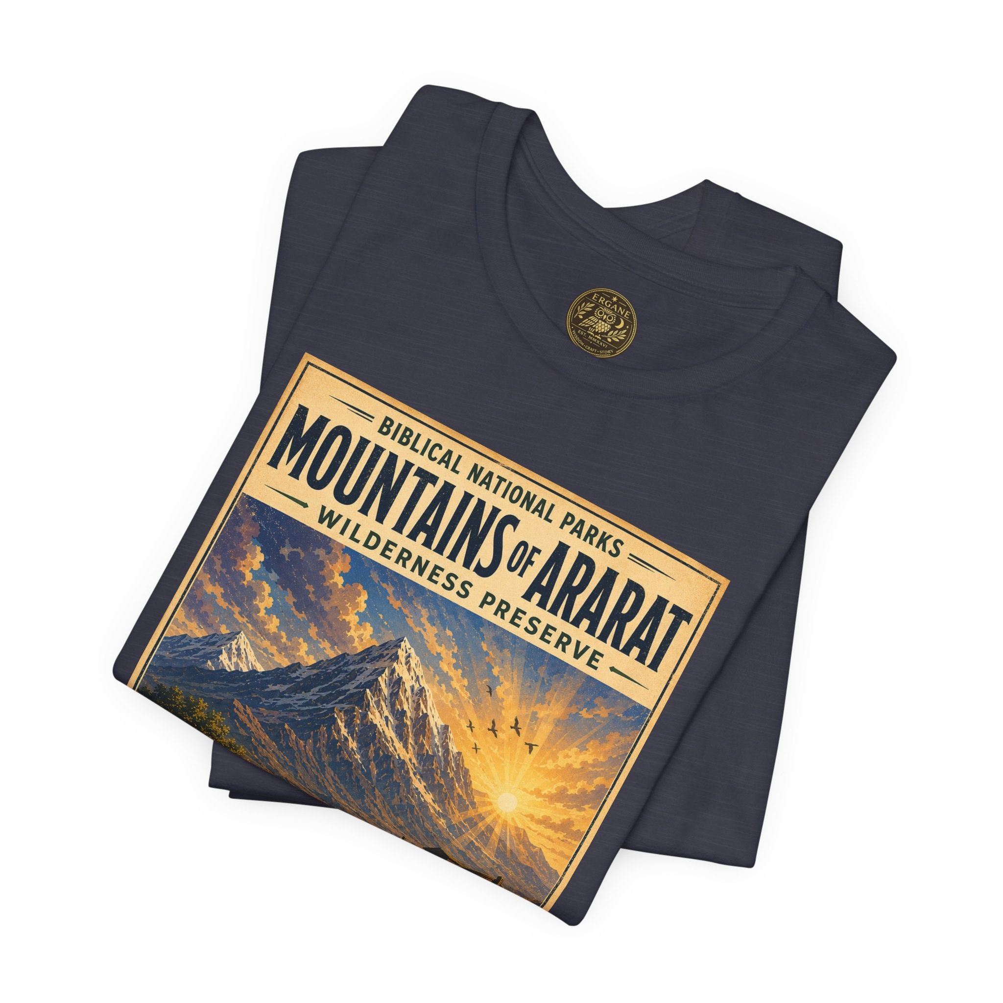 Biblical National Parks Collection I- In The Beginning #004/006 Genesis 8:4-5,17 | Vintage nature poster Tee | Biblical national parks graphic shirt