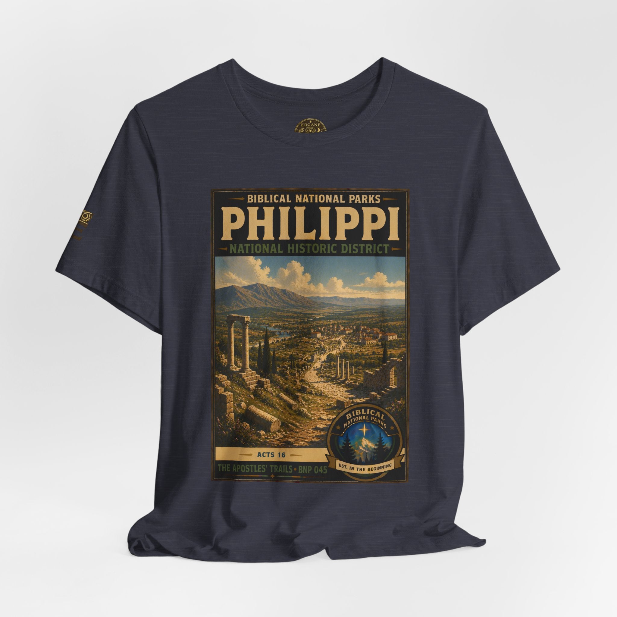 Biblical National Parks Collection VIII- The Apostles' Trails #045/049 | Acts 16 | Vintage nature poster Tee | Biblical national parks graphic shirt