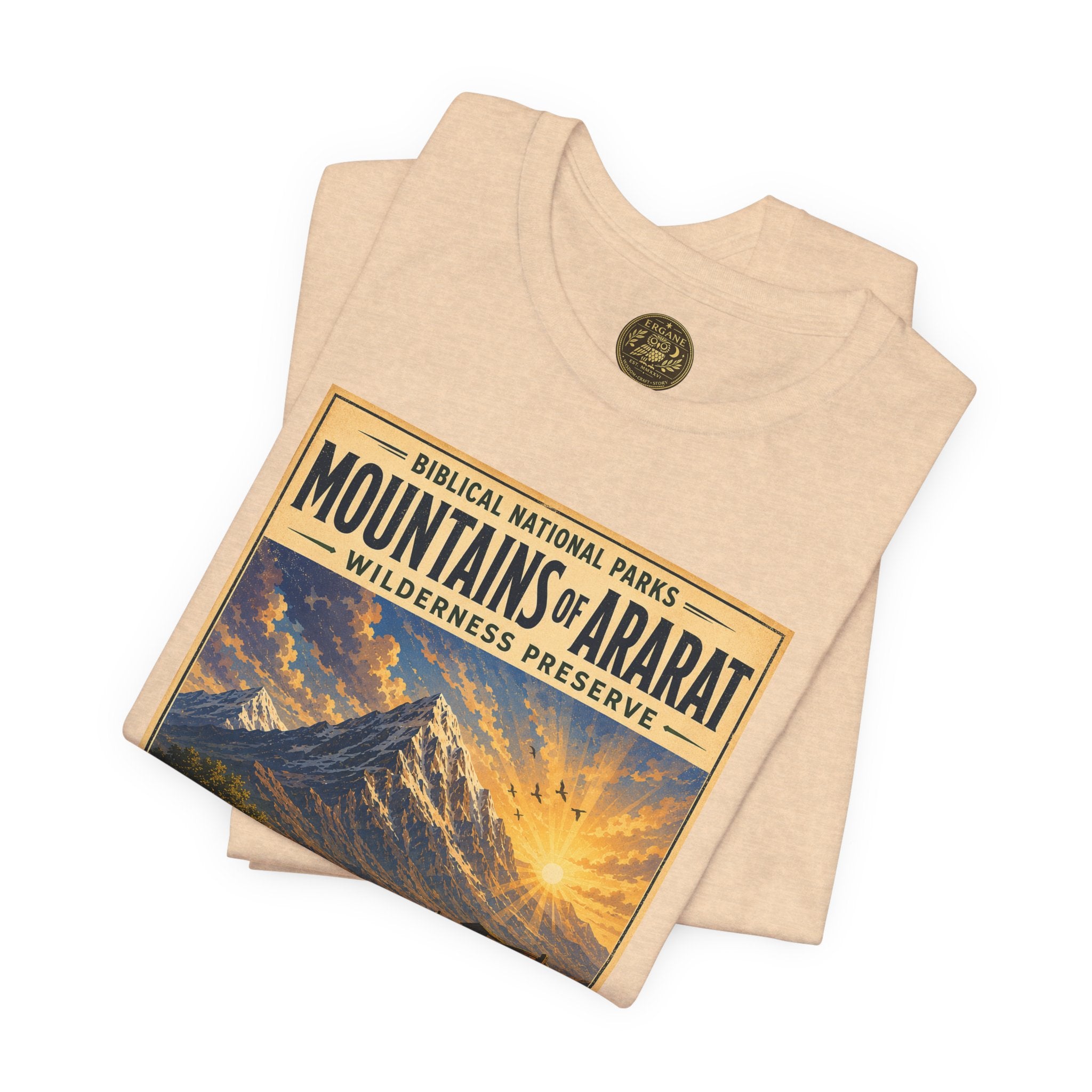 Biblical National Parks Collection I- In The Beginning #004/006 Genesis 8:4-5,17 | Vintage nature poster Tee | Biblical national parks graphic shirt