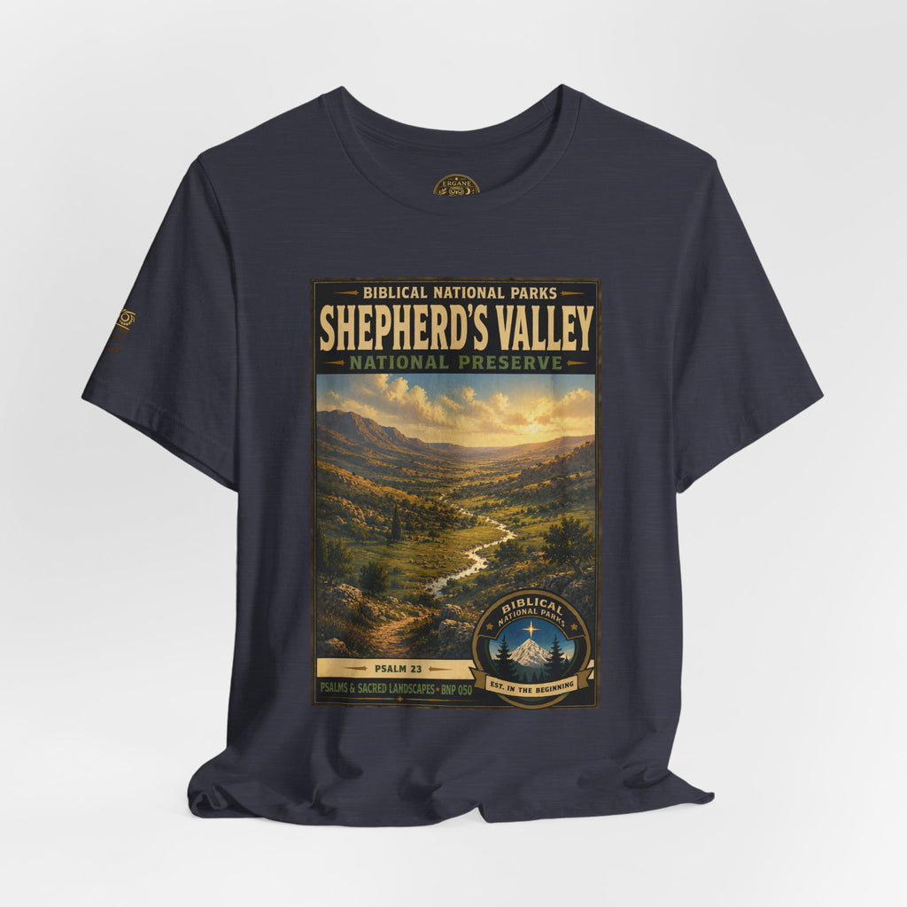 Biblical National Parks Collection IX- #050/054 -Psalms & Sacred Landscapes | Psalm 23 | Vintage nature poster Tee | Biblical national parks graphic shirt