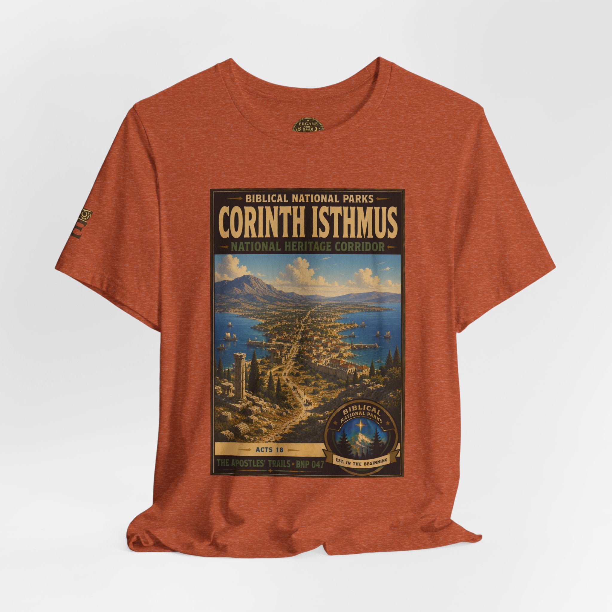 Biblical National Parks Collection VIII- The Apostles' Trails #047/049 | Acts 18 | Vintage nature poster Tee | Biblical national parks graphic shirt