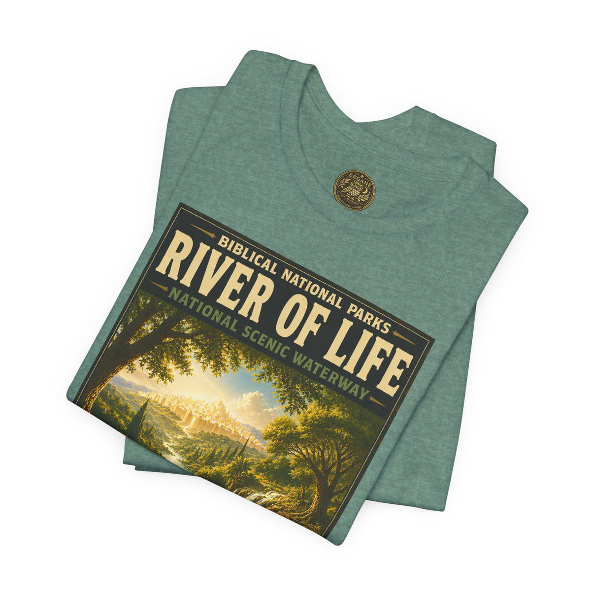 Biblical National Parks Collection X- #061/061 - Revelation: The Final Frontier | Revelation 22 | Vintage nature poster Tee | Biblical national parks graphic shirt 2
