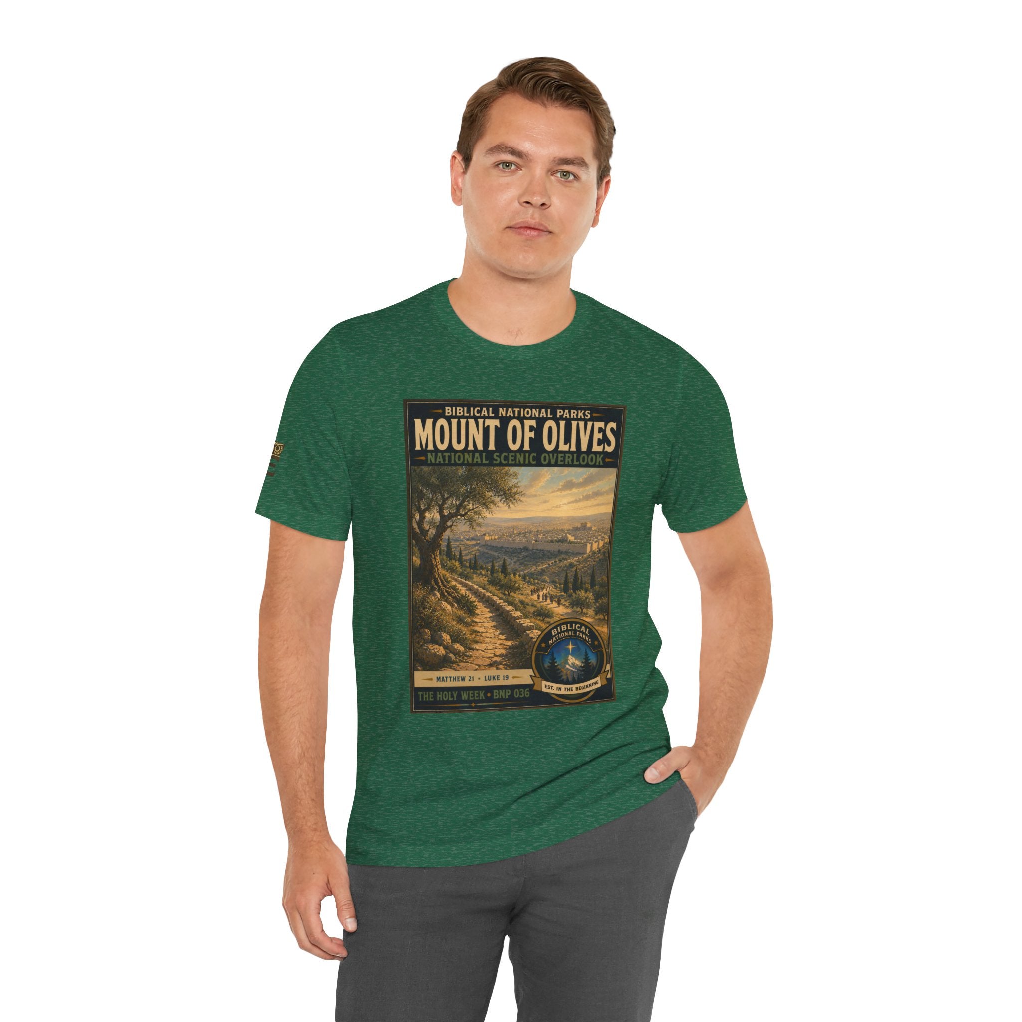 Biblical National Parks Collection VII- The Holy Week #036/041 | Matthew 21 - Luke 19 | Vintage nature poster Tee | Biblical national parks graphic shirt