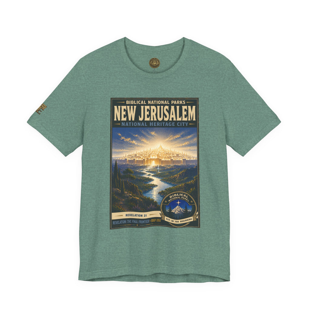 Biblical National Parks Collection X- #060/061 - Revelation: The Final Frontier | Revelation 21 | Vintage nature poster Tee | Biblical national parks graphic shirt 2
