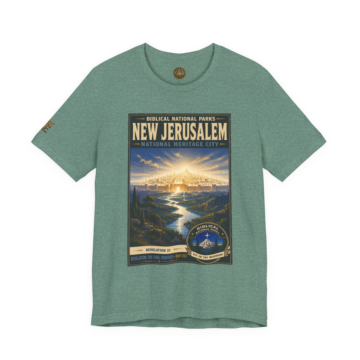 Biblical National Parks Collection X- #060/061 - Revelation: The Final Frontier | Revelation 21 | Vintage nature poster Tee | Biblical national parks graphic shirt 2